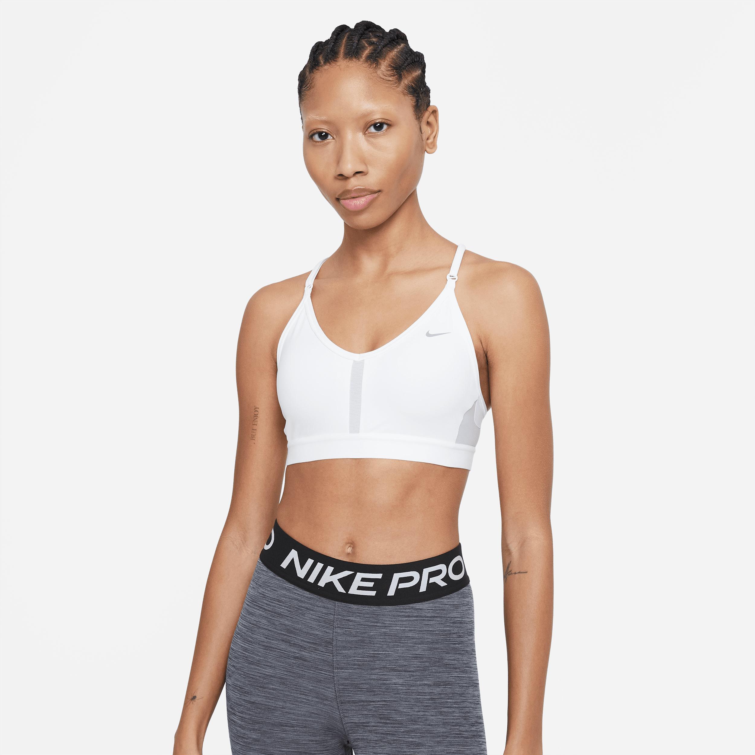 Nike Womens Indy Light-Support Padded V-Neck Sports Bra | CZ4456-100 Product Image