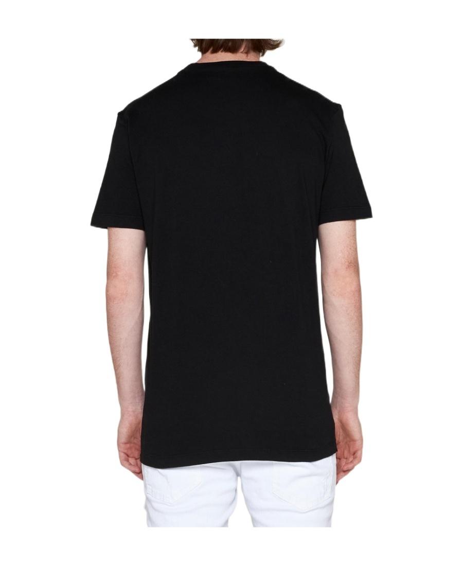 DSQUARED2 Mens Black Brand-print Crewneck Regular-fit Cotton-jersey T-shirt Product Image
