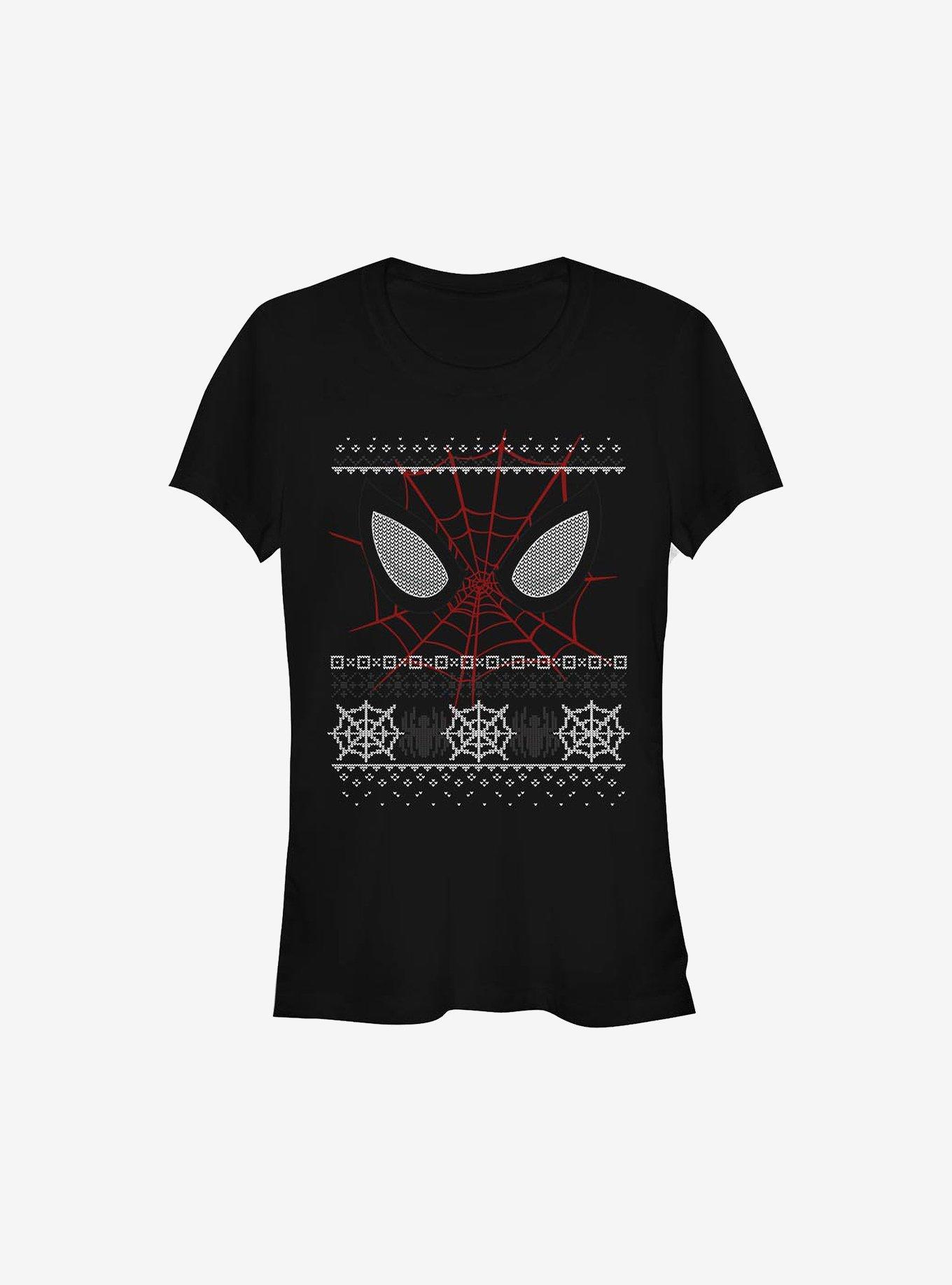 Marvel Spider-Man Eyes Christmas Sweater Girls T-Shirt Product Image