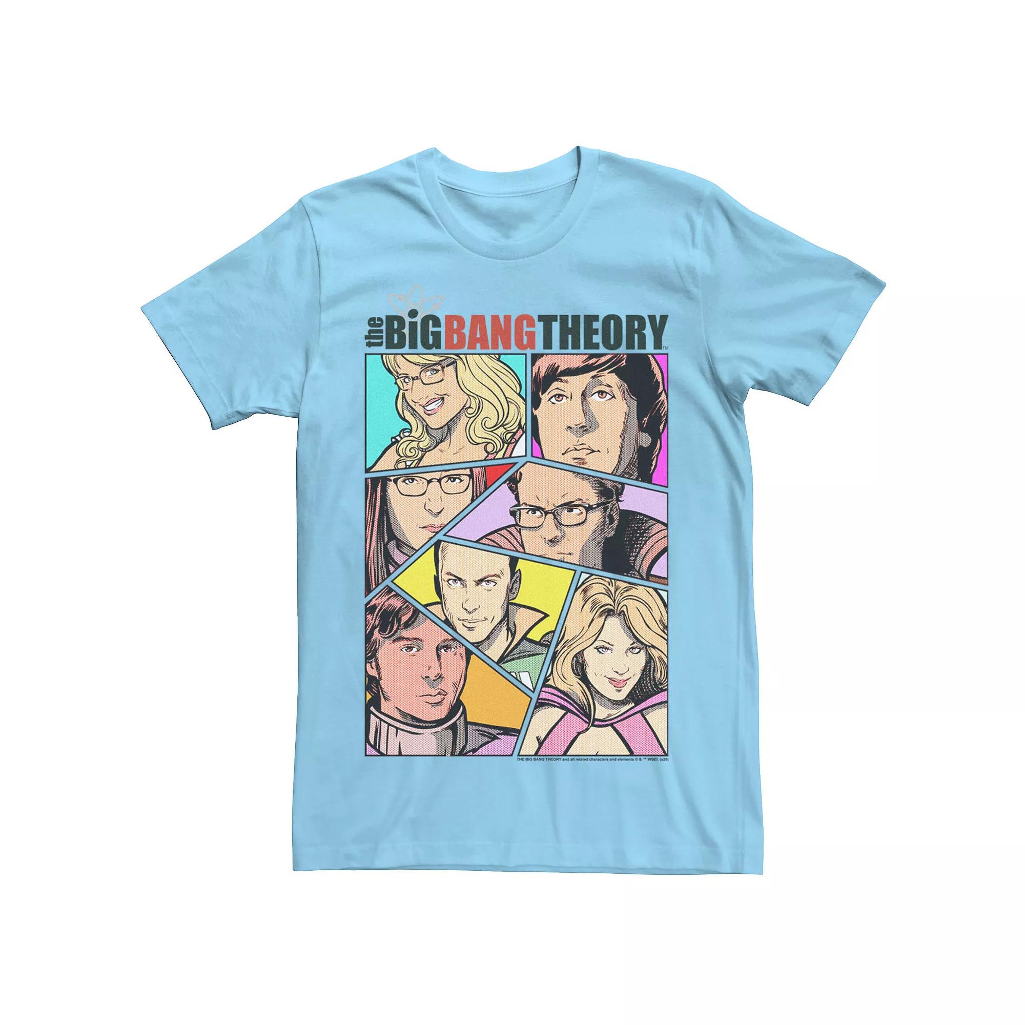 Men's The Big Bang Theory Comic Group Cut Up Tee, Size: XXL, Light Blue Product Image