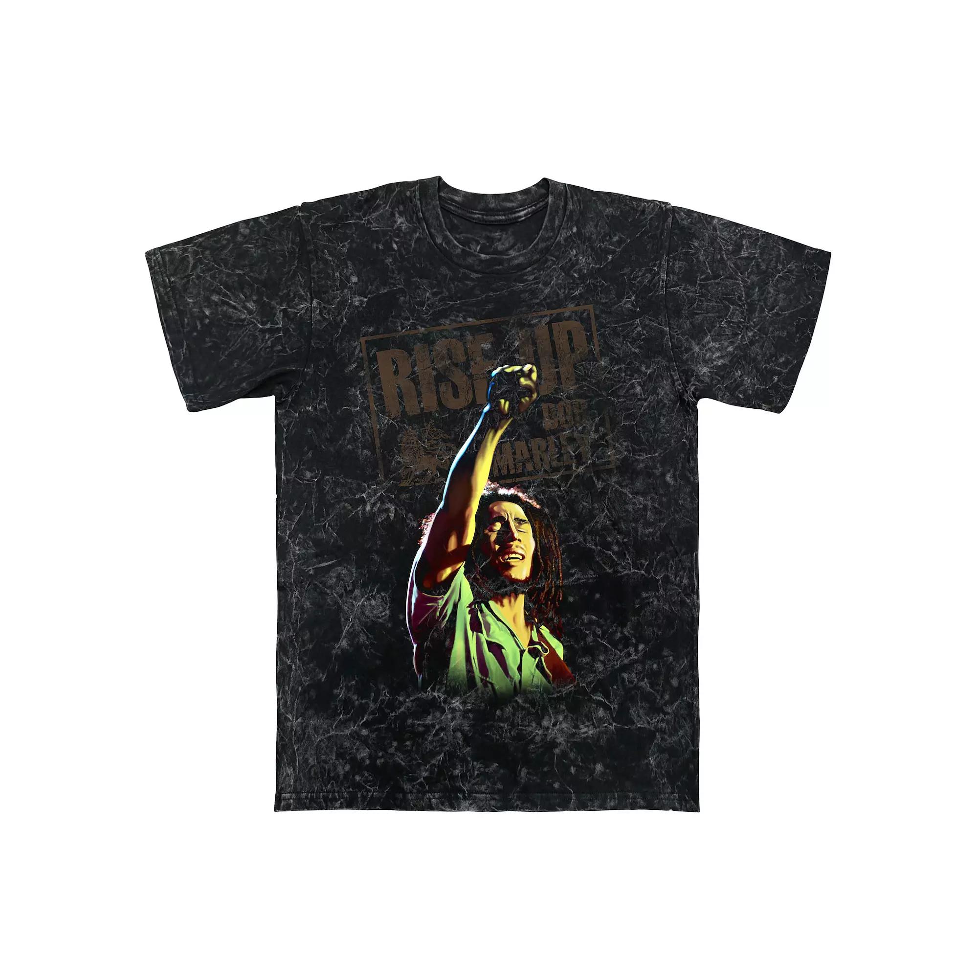 Men's Bob Marley Arms Up Graphic Tee, Size: XXL, Black Mineral Wash Product Image