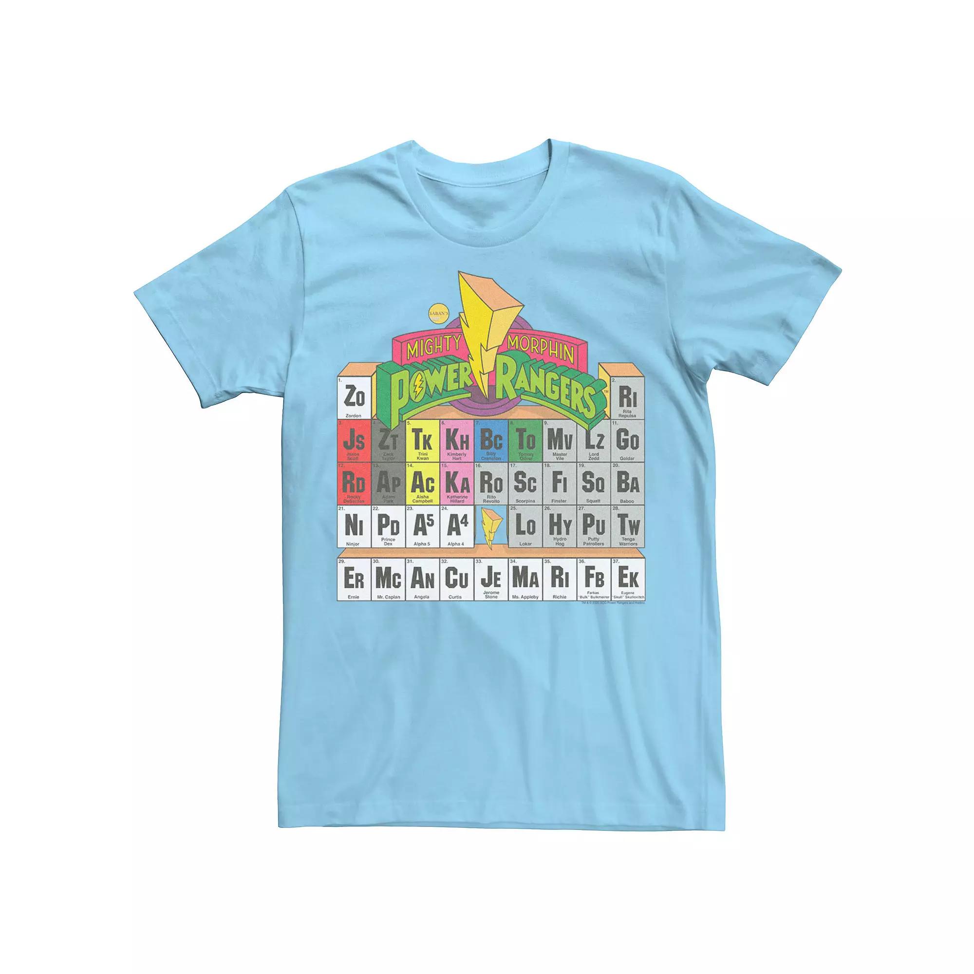 Men's Power Rangers Periodic Table Tee,  Product Image