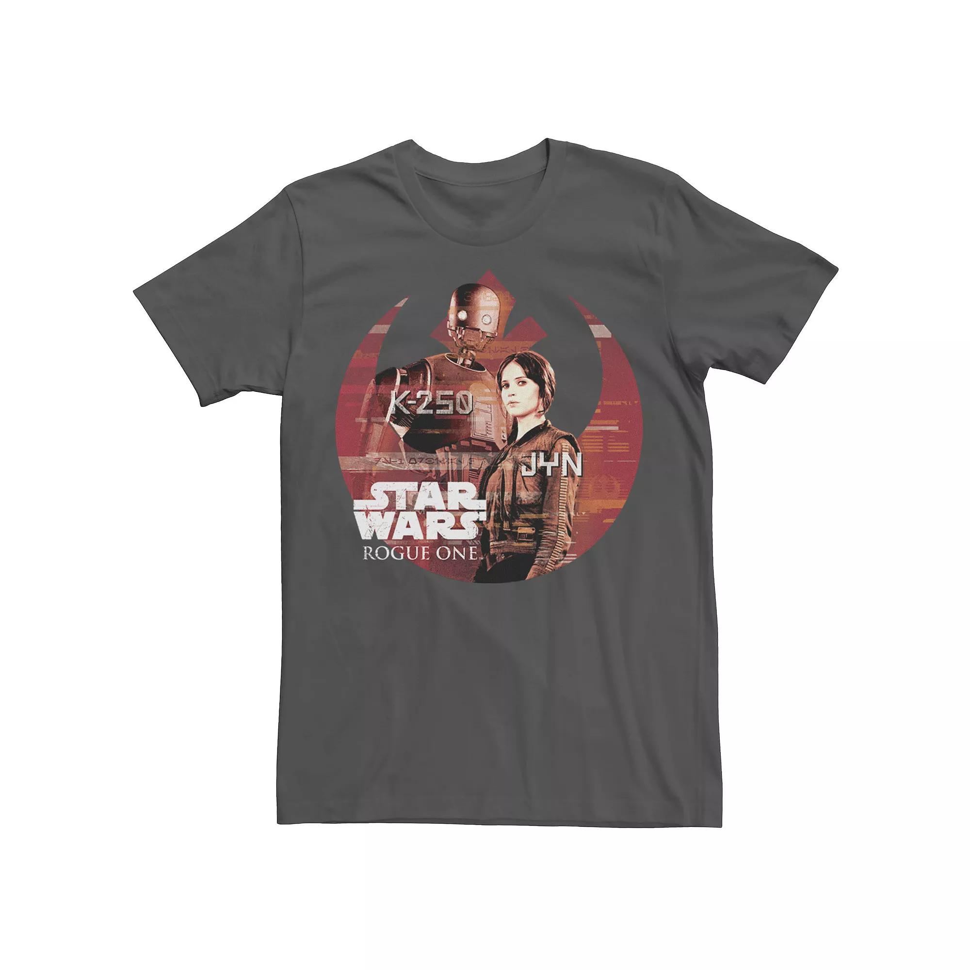 Men's Rogue One: A Star Wars Story Rebellion K-2SO & Jyn Portrait Tee,  Product Image