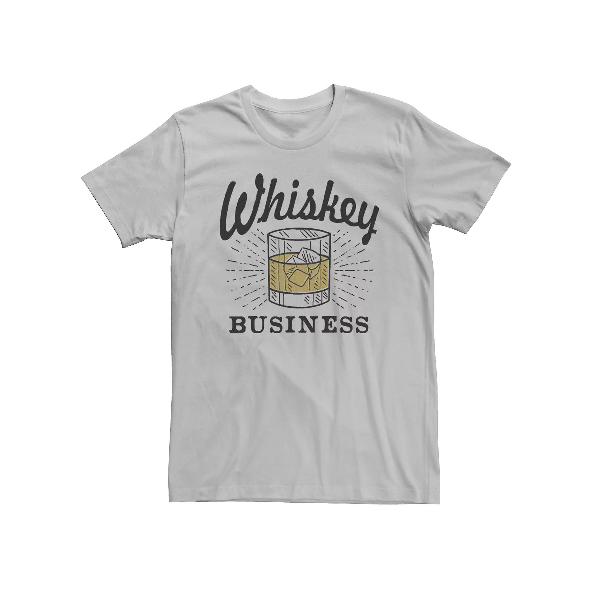 Men's Whiskey Business Tee Shirt, Size: Small, Silver Product Image