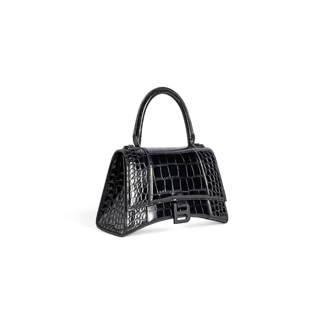 Women's Hourglass Handbag Small in Black Product Image