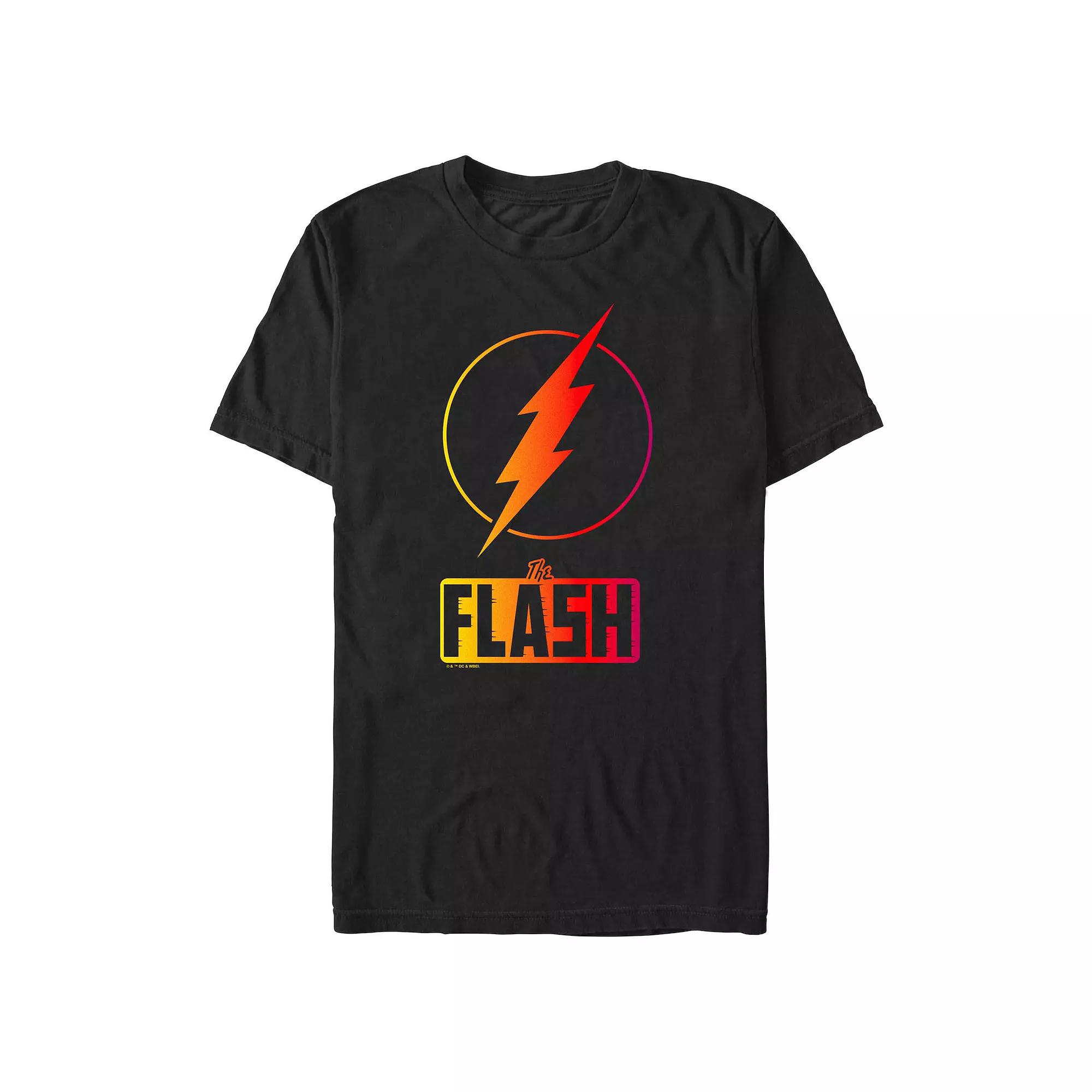 Men's The Flash Gradient Logo Graphic Tee, Size: XXL, Black Product Image