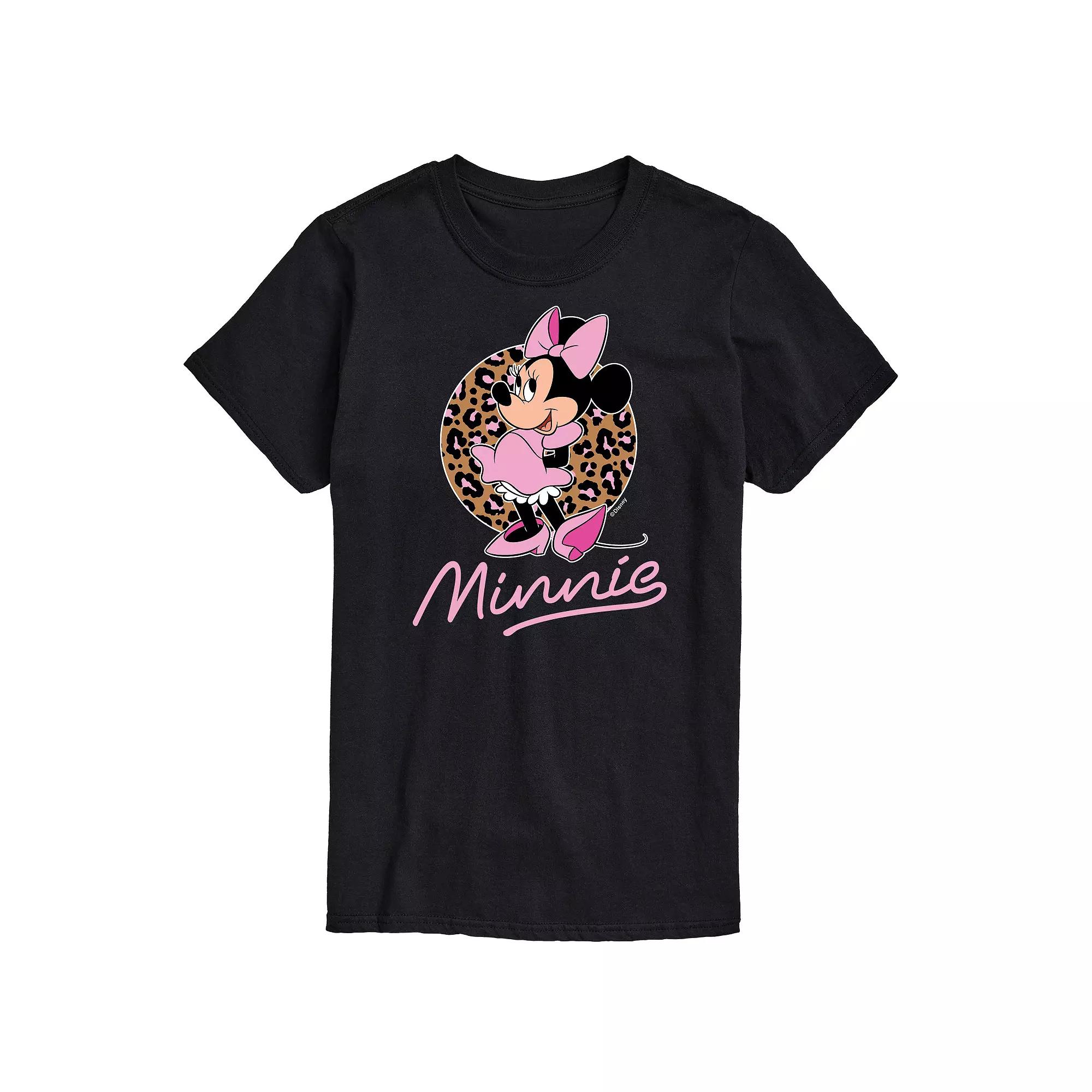 Disney's Minnie Leopard Print Men's Graphic Tee,  Product Image