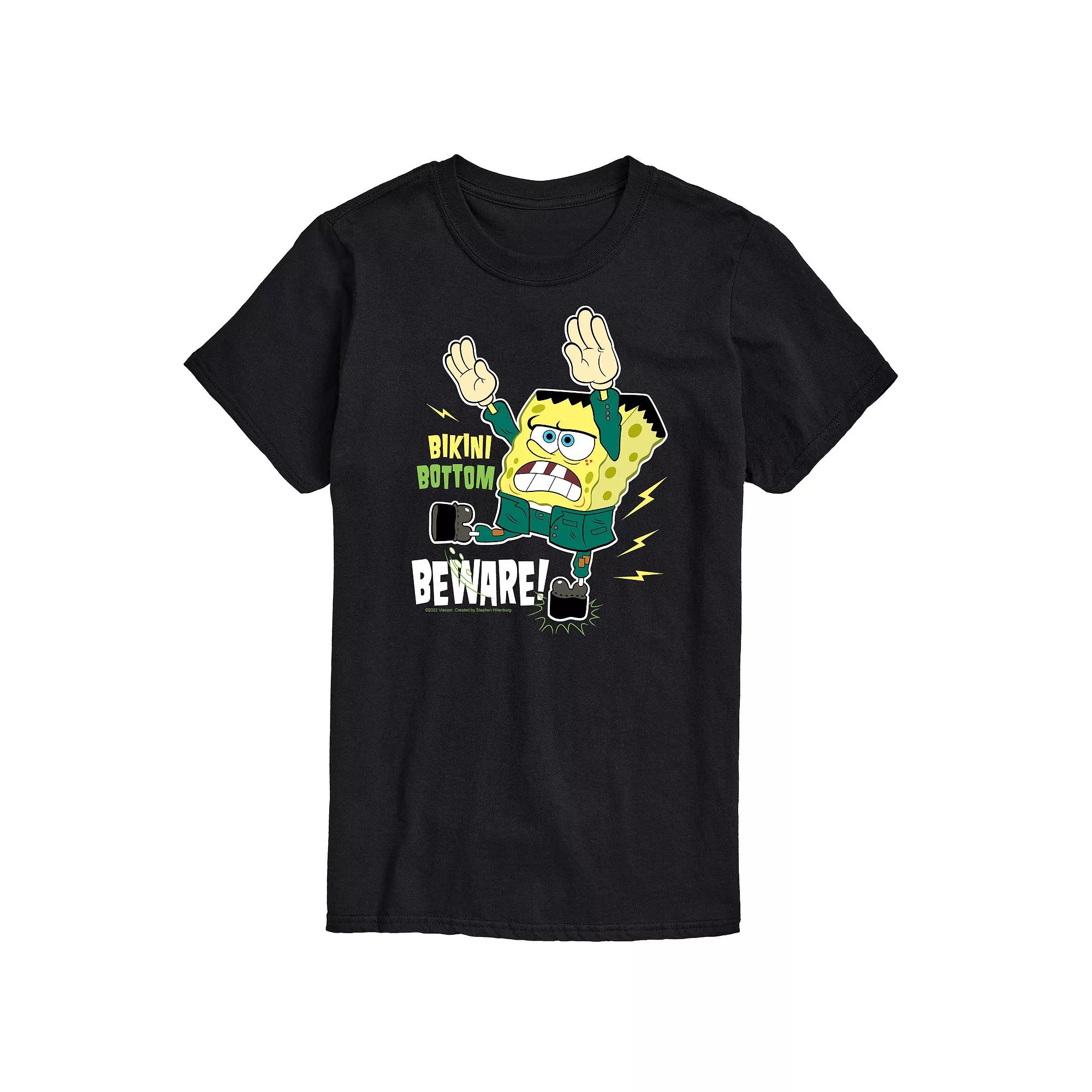 Men's SpongeBob SquarePants Bikini Bottom Beware Tee,  Product Image