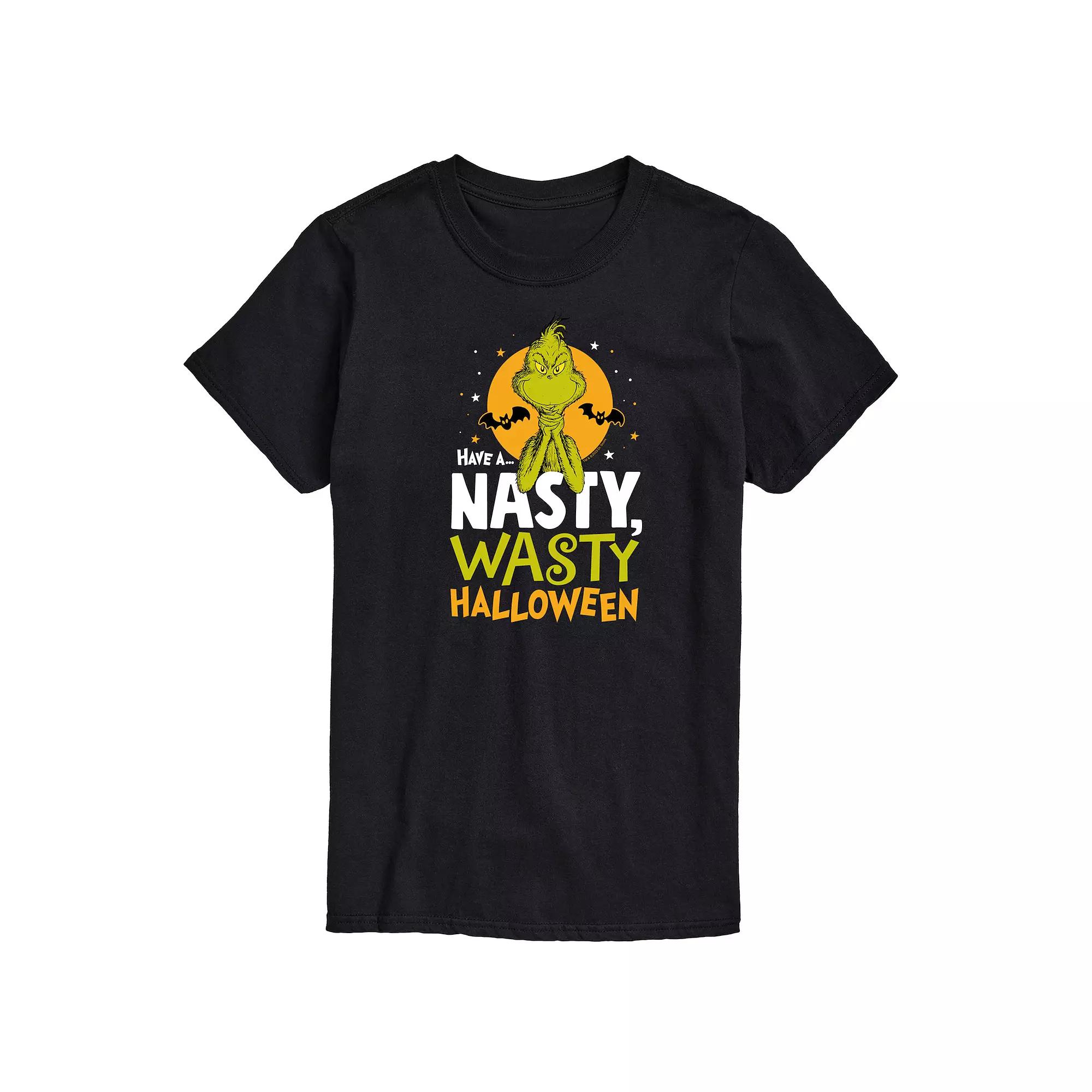 Men's Dr. Seuss Grinch Nasty Wasty Halloween Graphic Tee,  Product Image