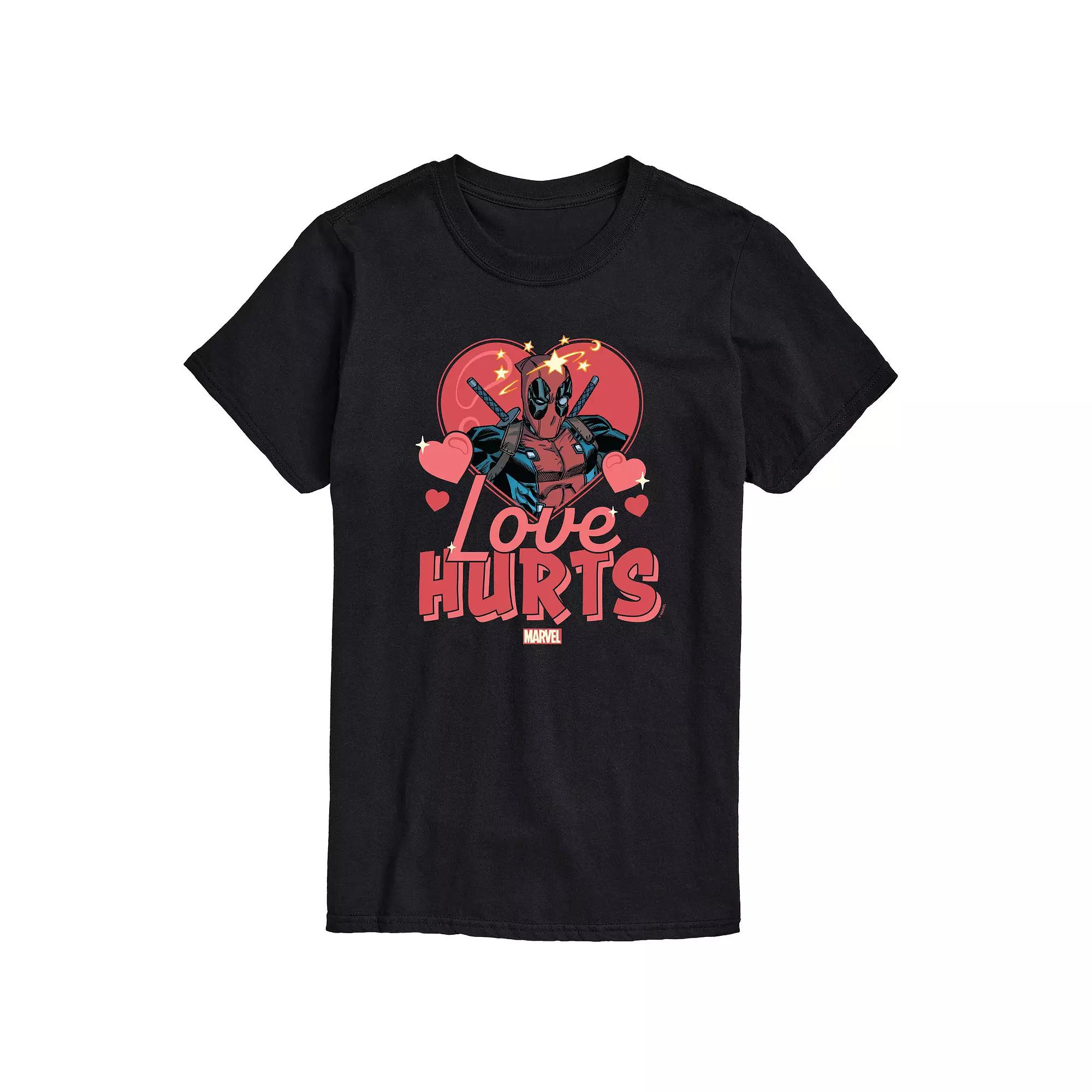 Big & Tall Marvel Deadpool Love Hurts Graphic Tee, Men's,  Product Image