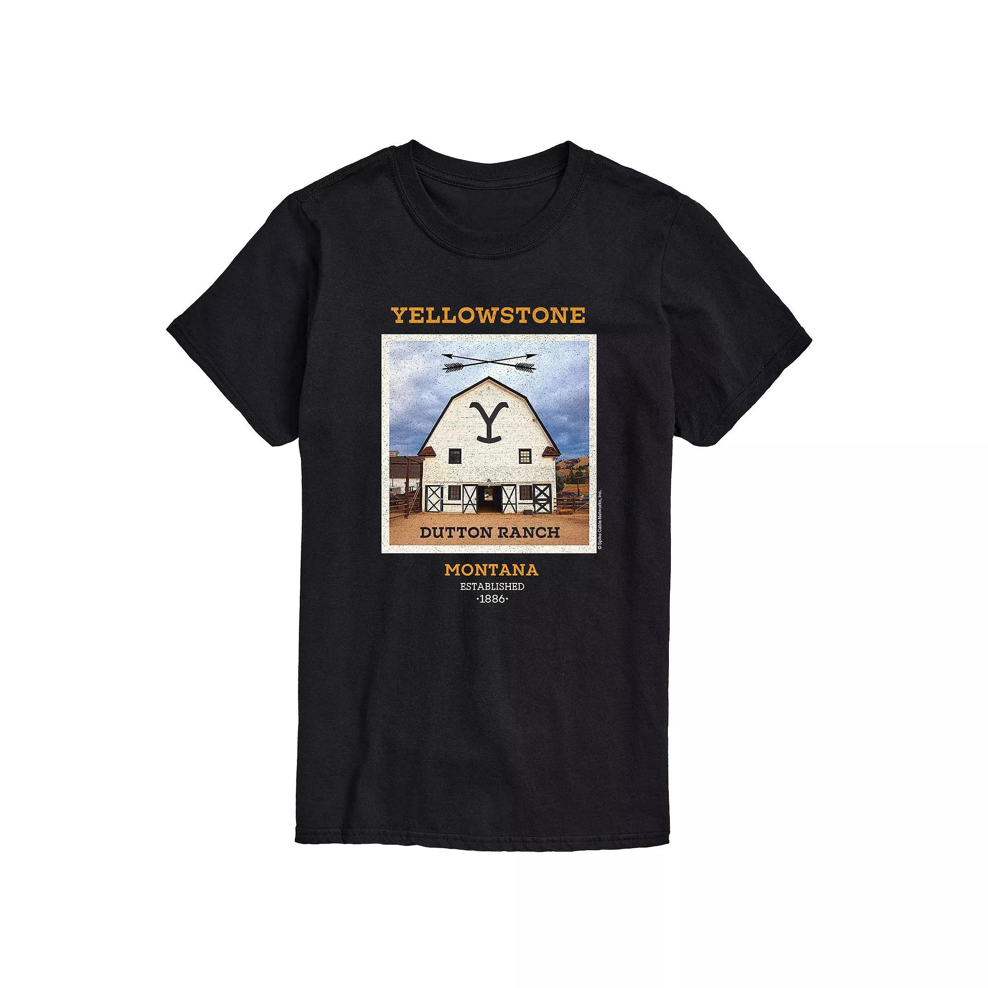 Big & Tall Yellowstone Button Ranch Barn Tee, Men's,  Product Image