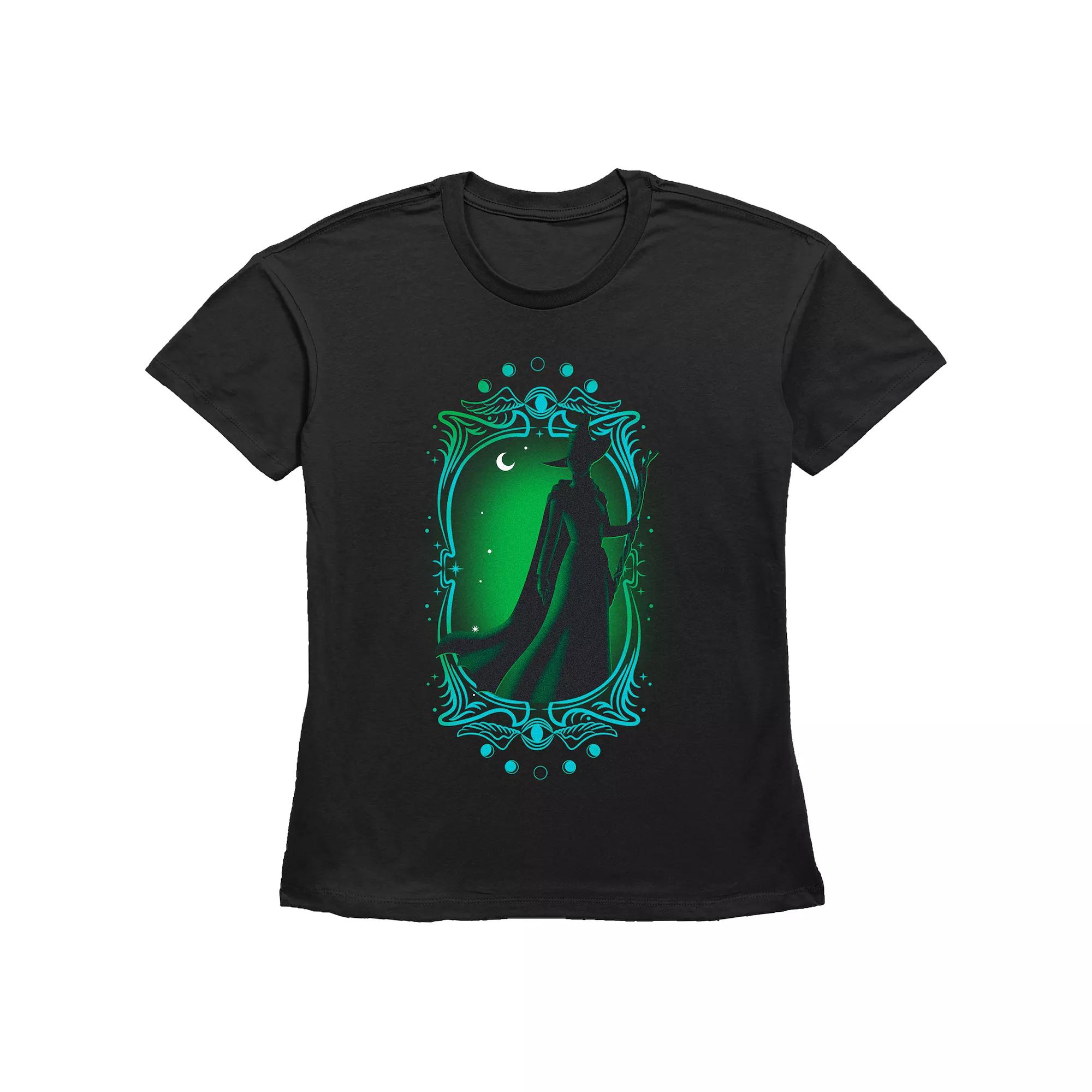 Women's Wicked Elphaba Framed Poster Graphic Tee, Size: Large, Black Product Image