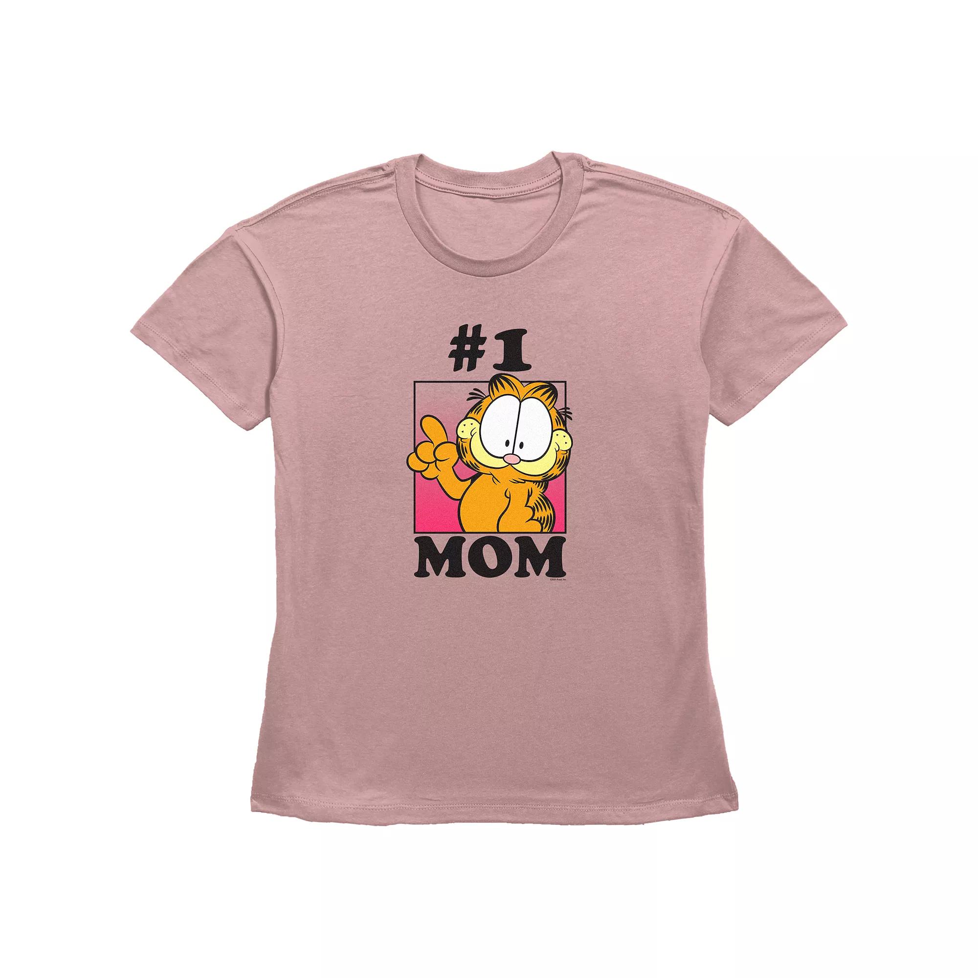 Women's Garfield #1 Mom Basic Fit Graphic Tee,  Product Image