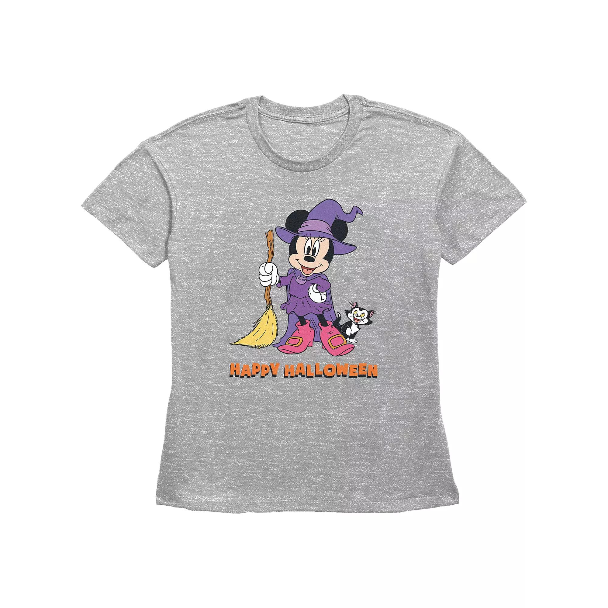 Disney's Minnie Mouse Juniors' Witch Costume Happy Halloween Graphic Tee, Women's,  Product Image