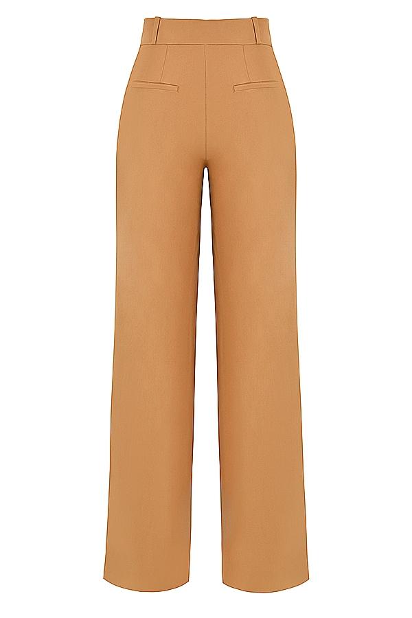 Cameron  caramel relaxed tailored trousers Product Image