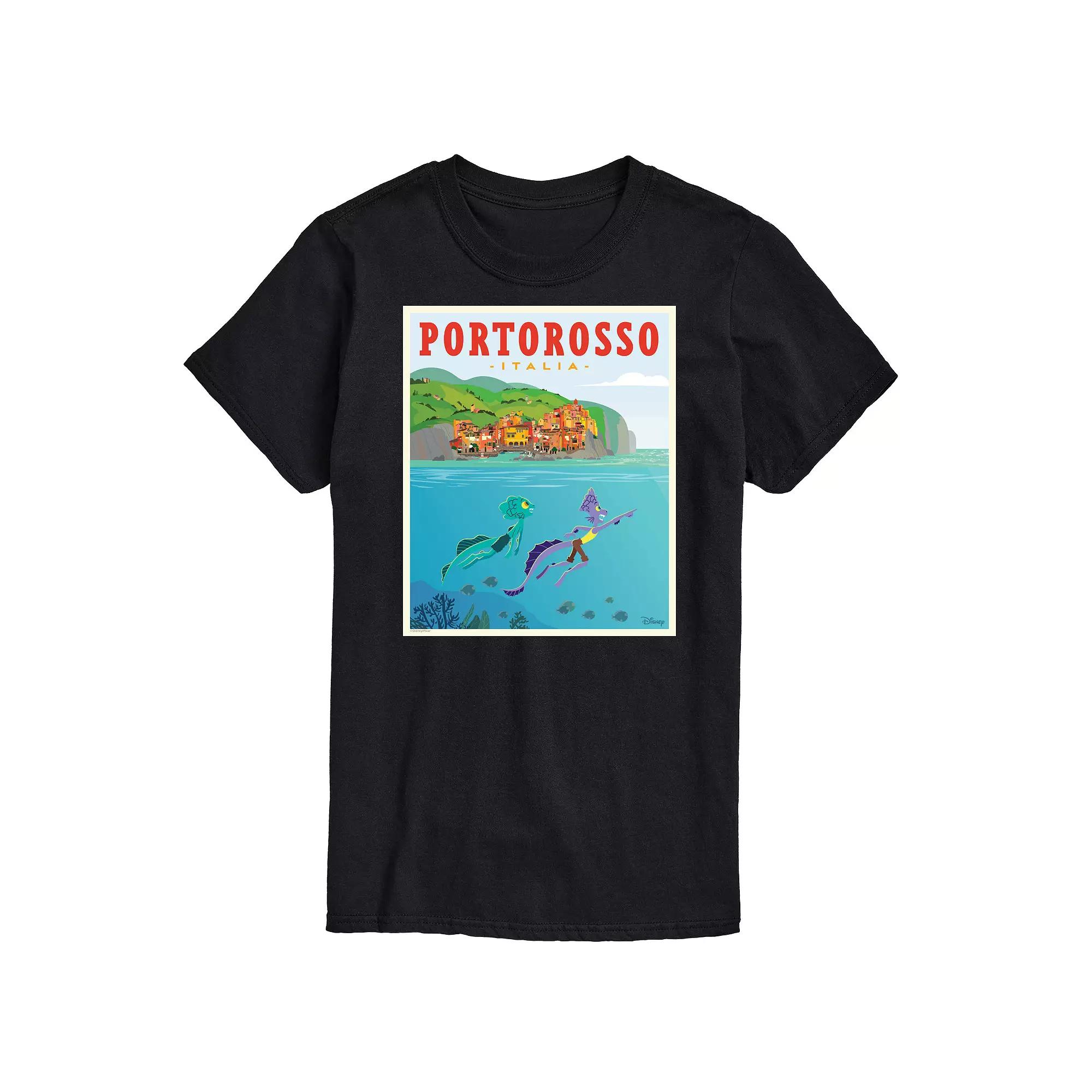 Disney's Luca Men's Portorossa Italy Postcard Graphic Tee,  Product Image