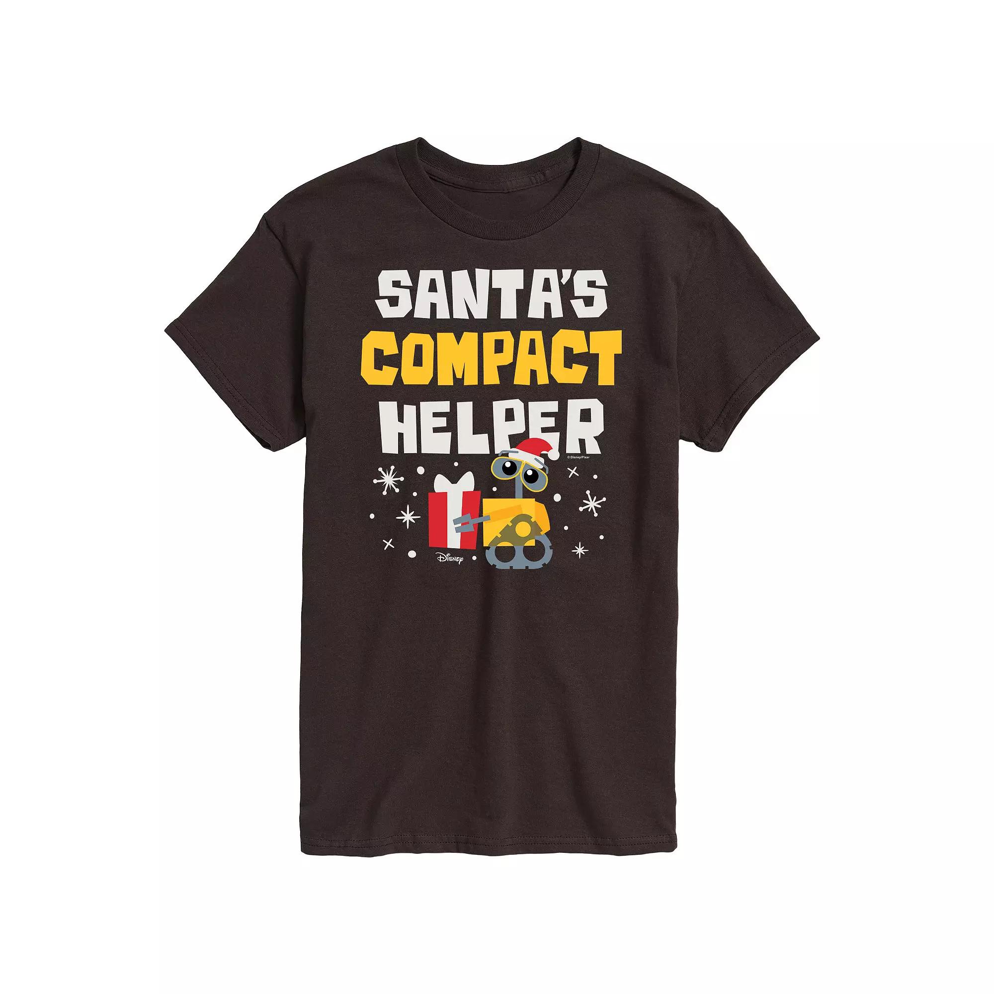 Disney / Pixar's WALL-E Men's Santa's Compact Helper Graphic Tee,  Product Image