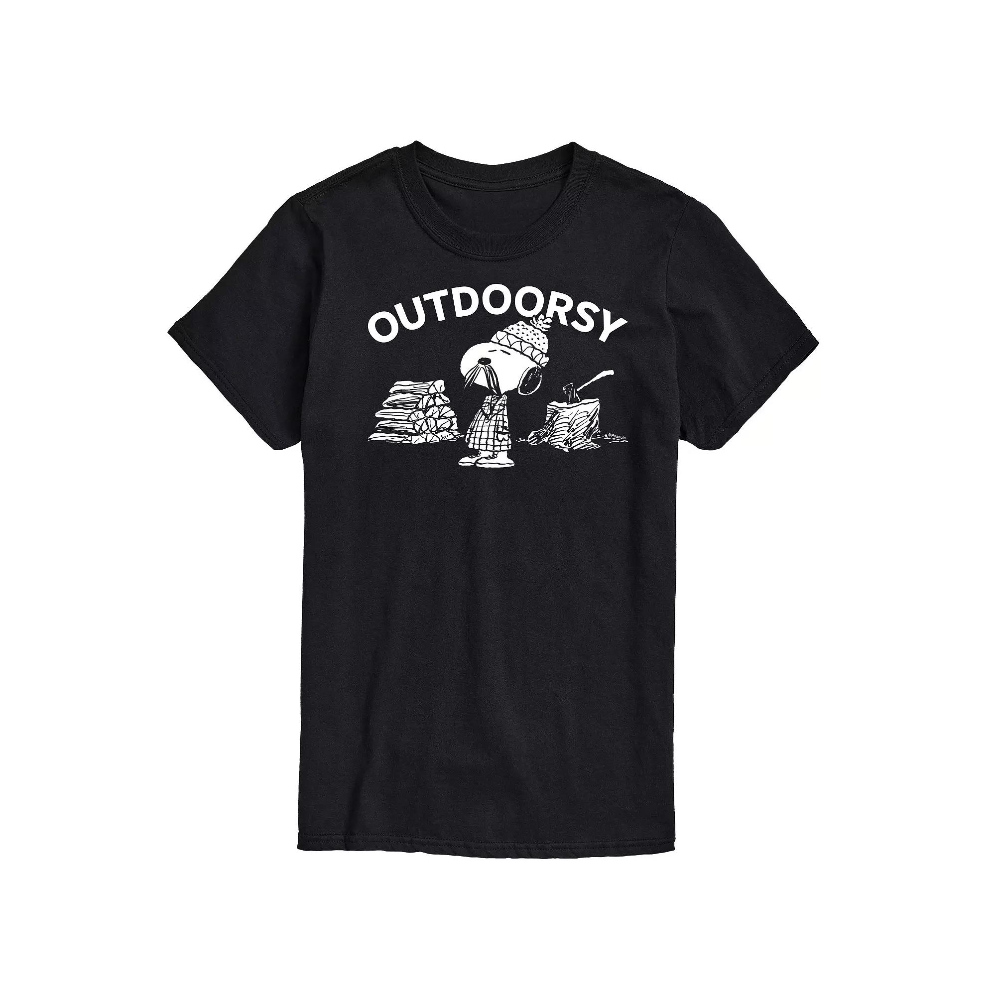 Men's Peanuts Outdoorsy Snoopy Graphic Tee,  Product Image