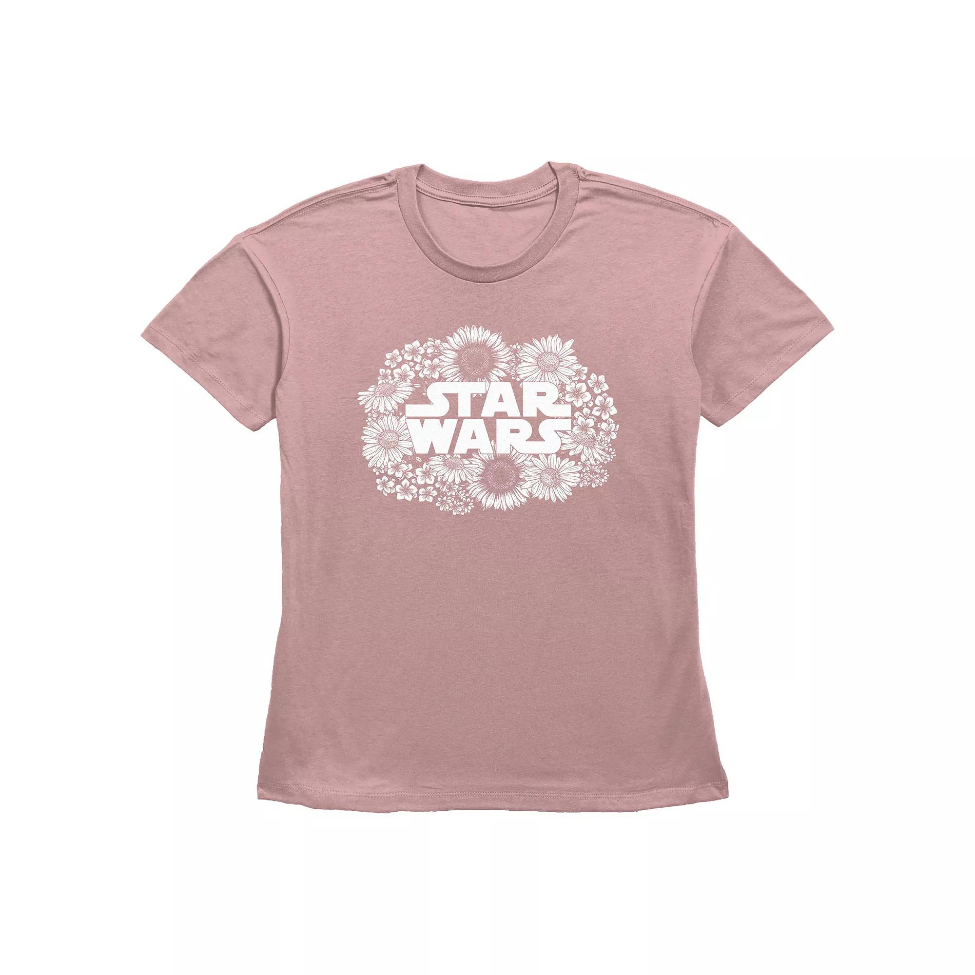Women's Star Wars Floral Logo Graphic Tee,  Product Image