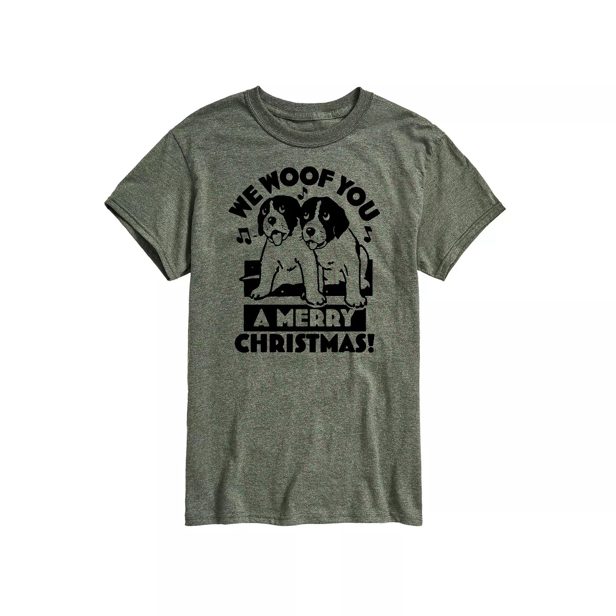 Men's We Woof You Merry Christmas Graphic Tee,  Product Image