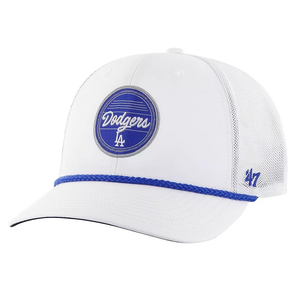 Men's '47 White Los Angeles Dodgers Fairway Trucker Adjustable Hat Product Image