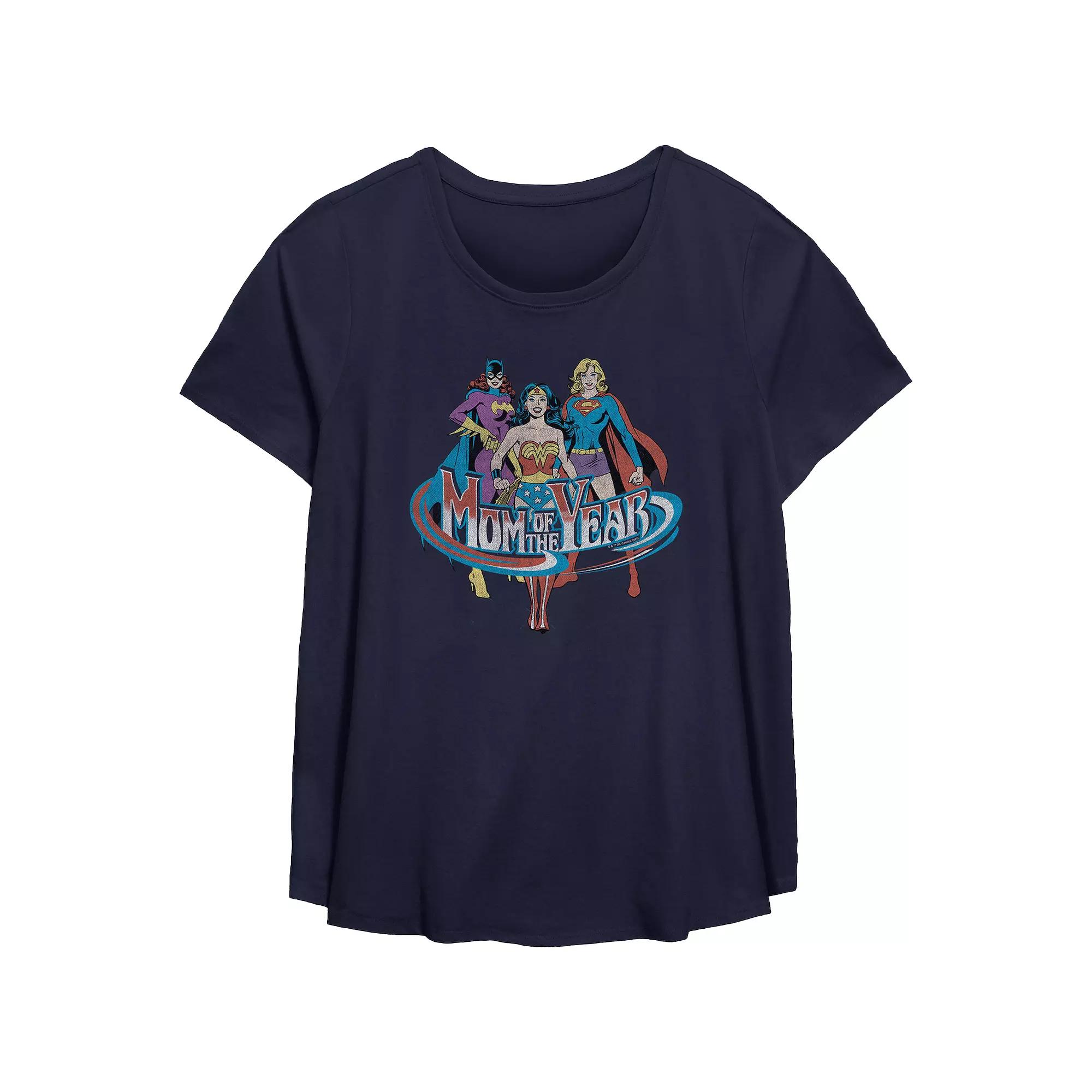 Plus Size Mean Girls I'm Not A Regular Mom I'm A Cool Mom Scoop Hem Flowy Graphic Tee, Women's, Size: 5XL, Black Product Image