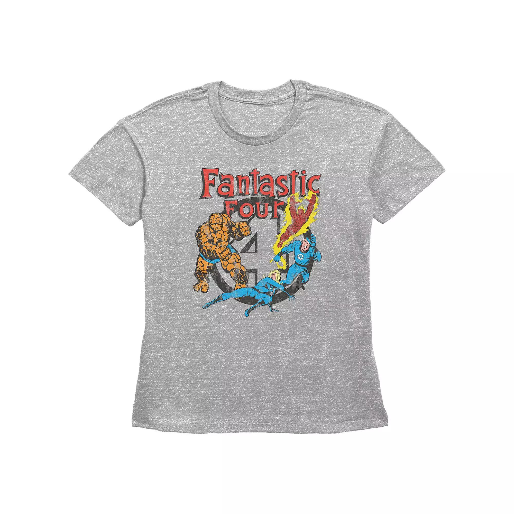 Women's Marvel Fantastic Four Vintage Poster Graphic Tee,  Product Image