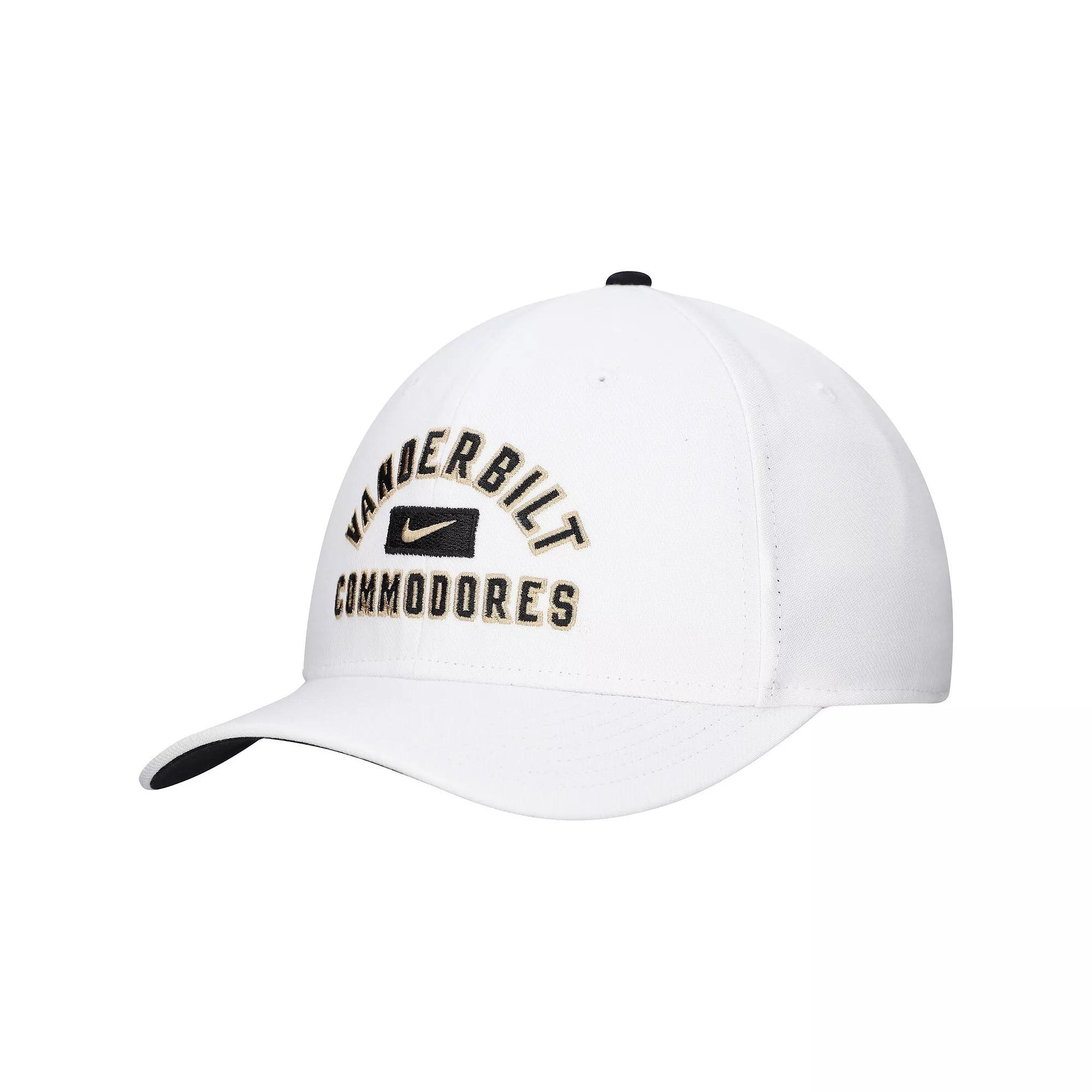Men's Nike White Vanderbilt Commodores Rise Flex Hat,  Product Image