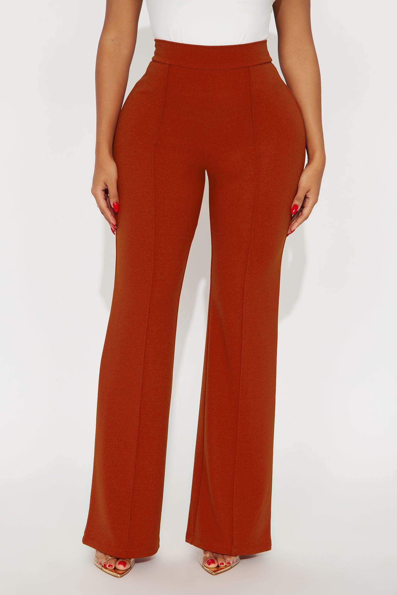Victoria High Waisted Dress Pants - Rust Female Product Image