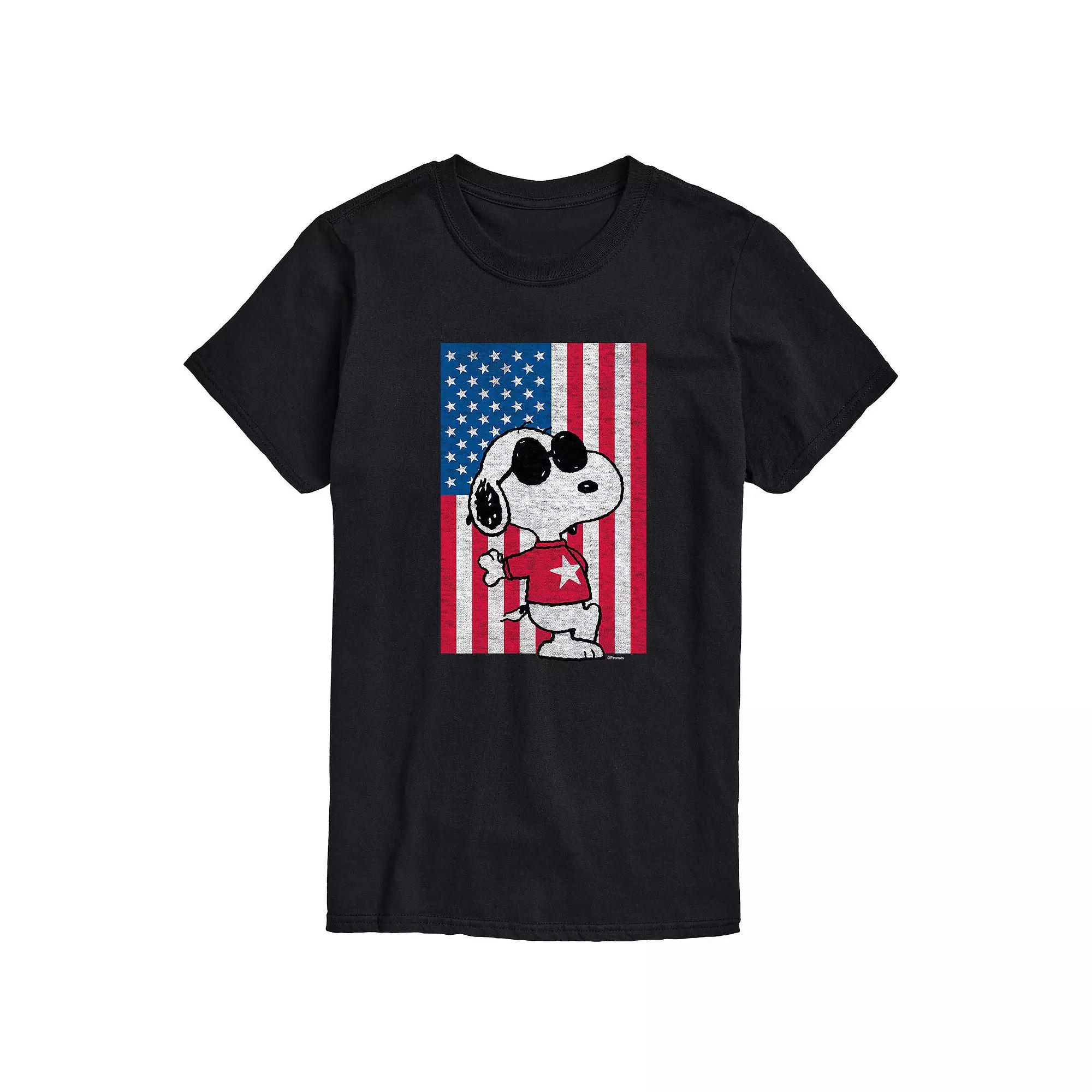 Men's Peanuts Joe Cool Flag Tee,  Product Image