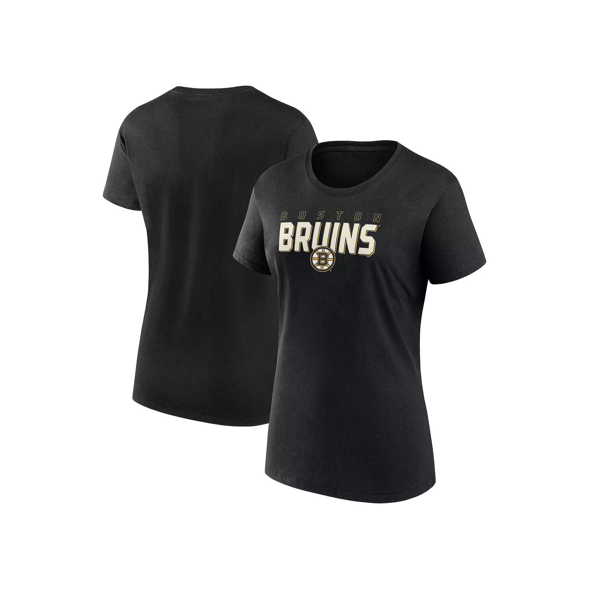 Women's Black Boston Bruins Launch Scoop Neck T-Shirt,  Product Image
