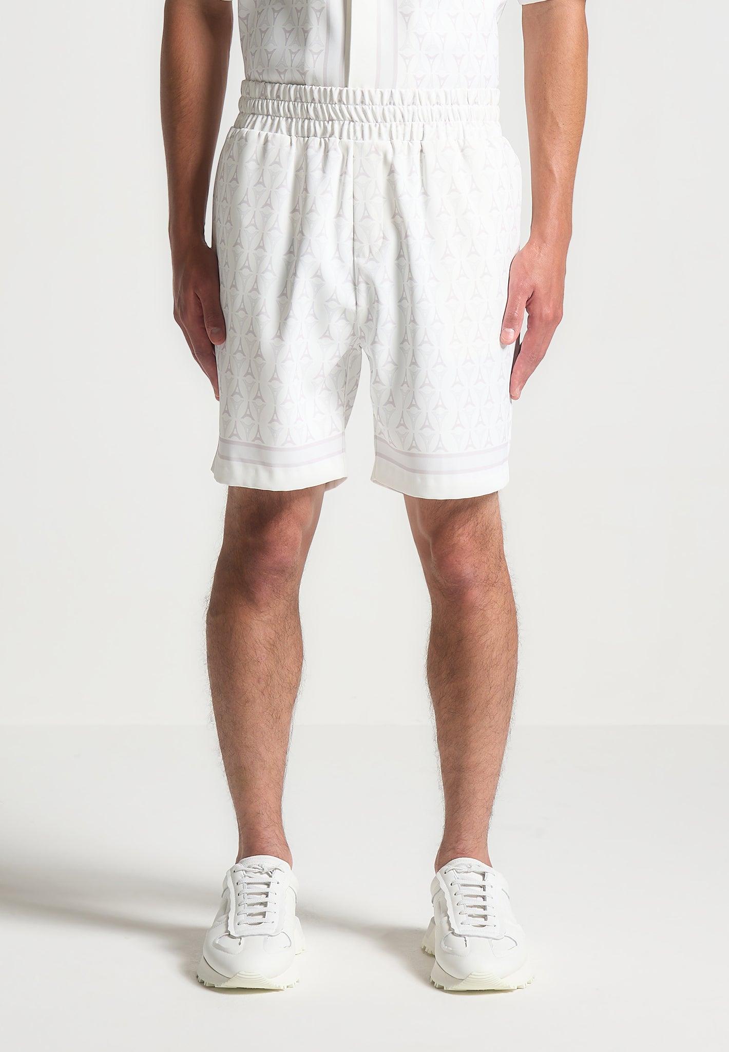 Eiffel Monogram Shorts - White Male Product Image