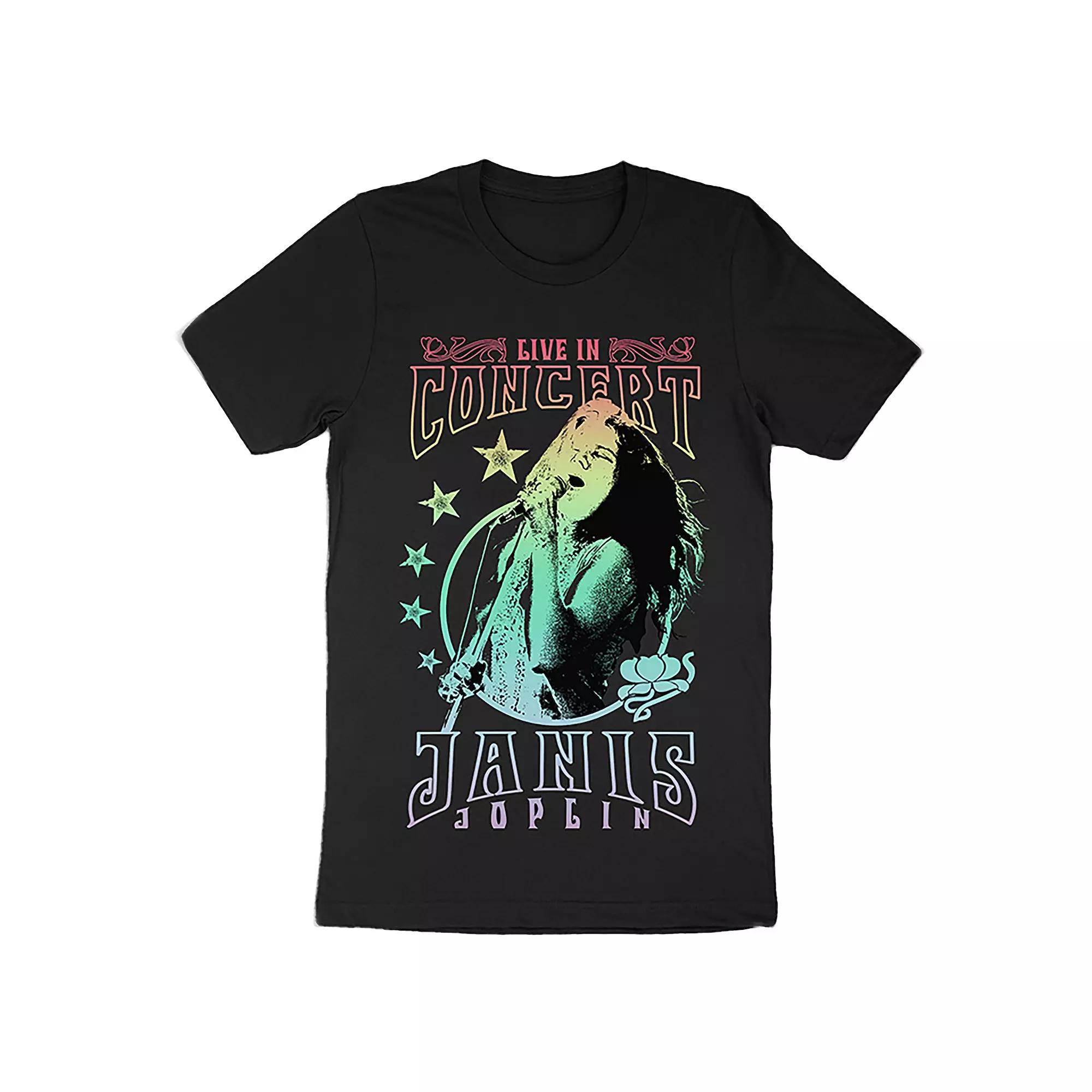 Men's Rainbow Janis Joplin Tee, Size: XXL, Black Product Image