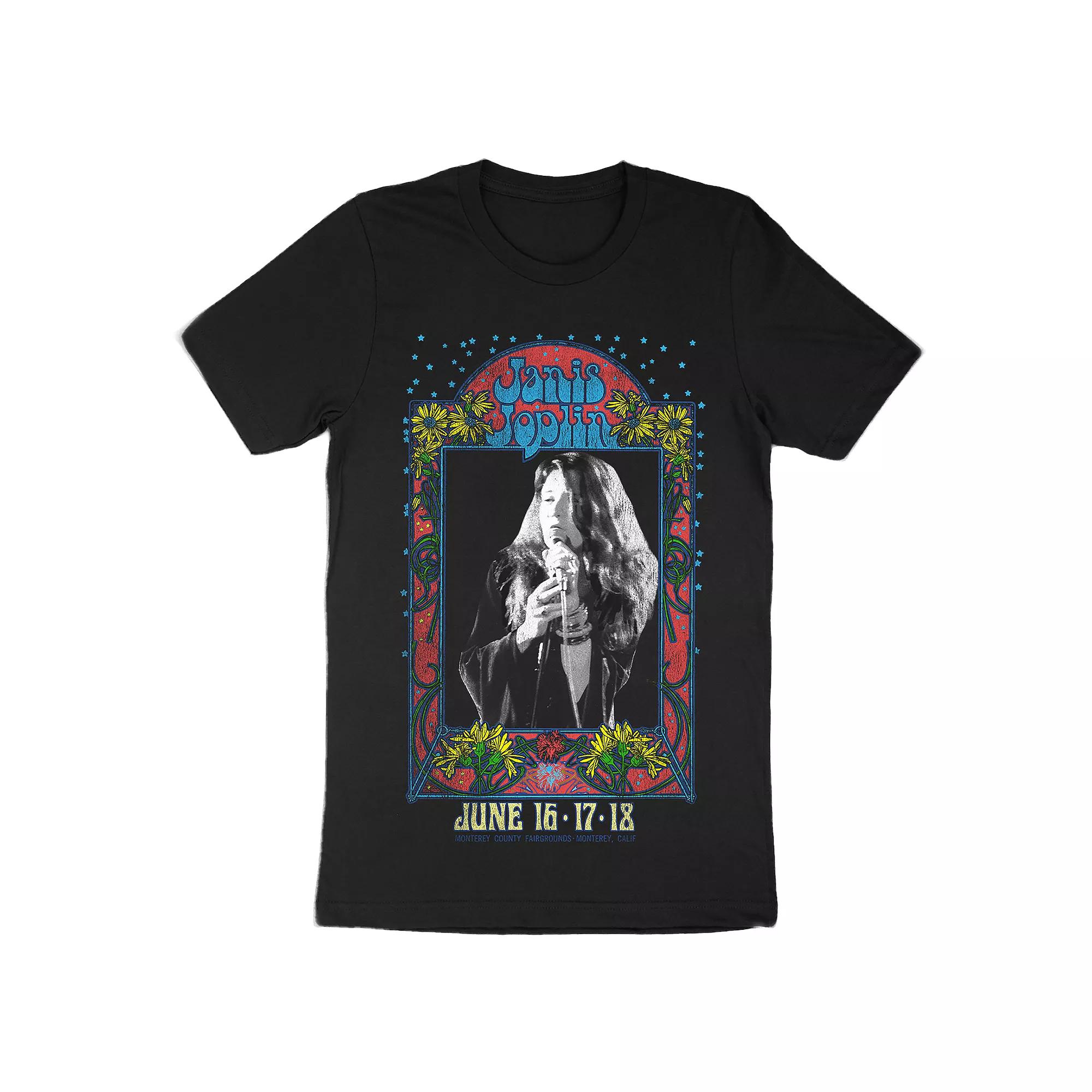 Men's Janis Joplin At Monterey Tee, Size: Medium, Black Product Image