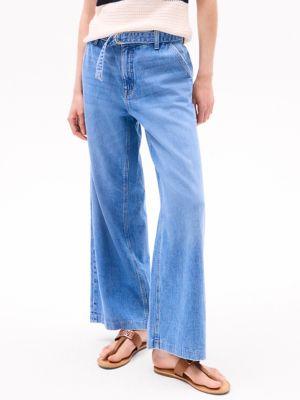 High-Rise Medium Wash Wide Leg Jean Product Image