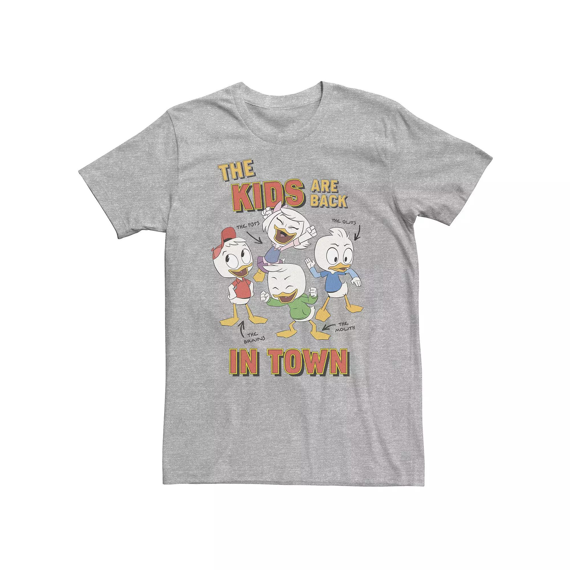 Big & Tall Disney DuckTales The Kids Are Back In Town Tee, Men's, Size: 4XLT, Athletic Grey Product Image