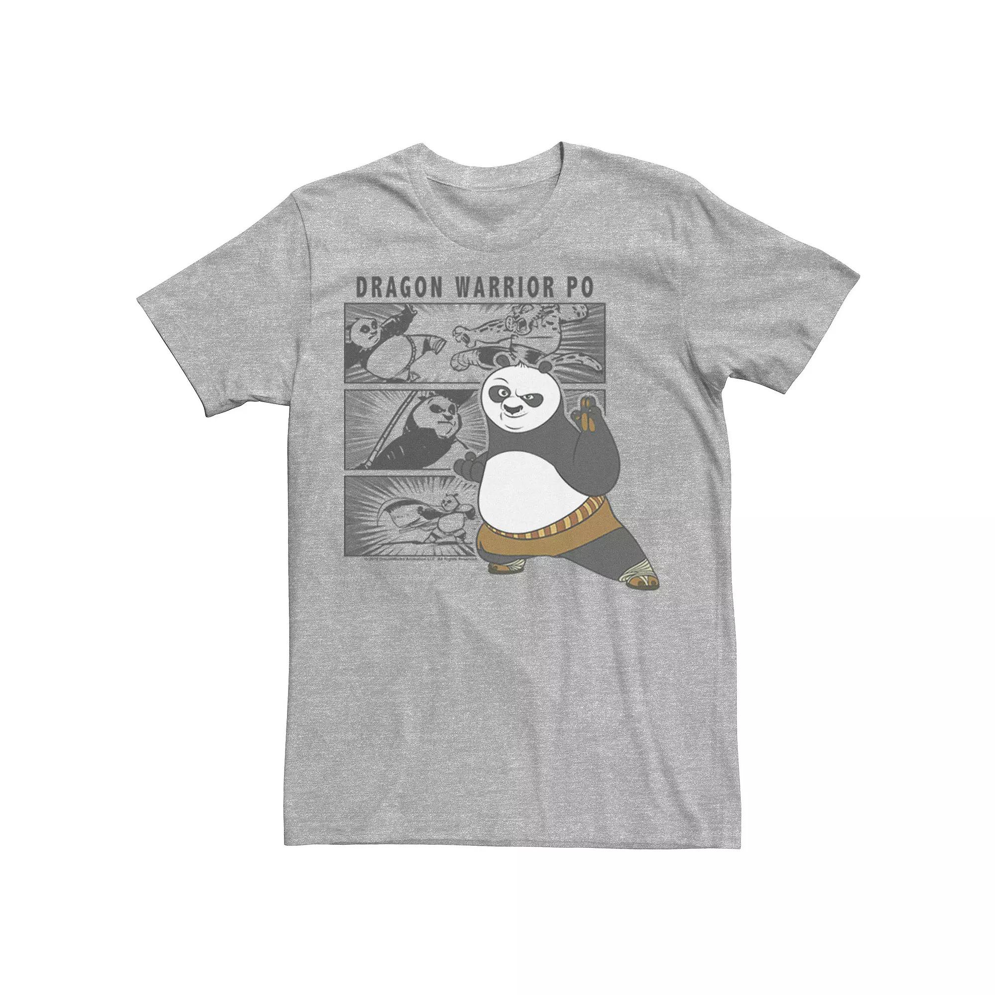 Men's Kung Fu Panda Dragon Warrior Po Comic Panel Portrait Tee,  Product Image