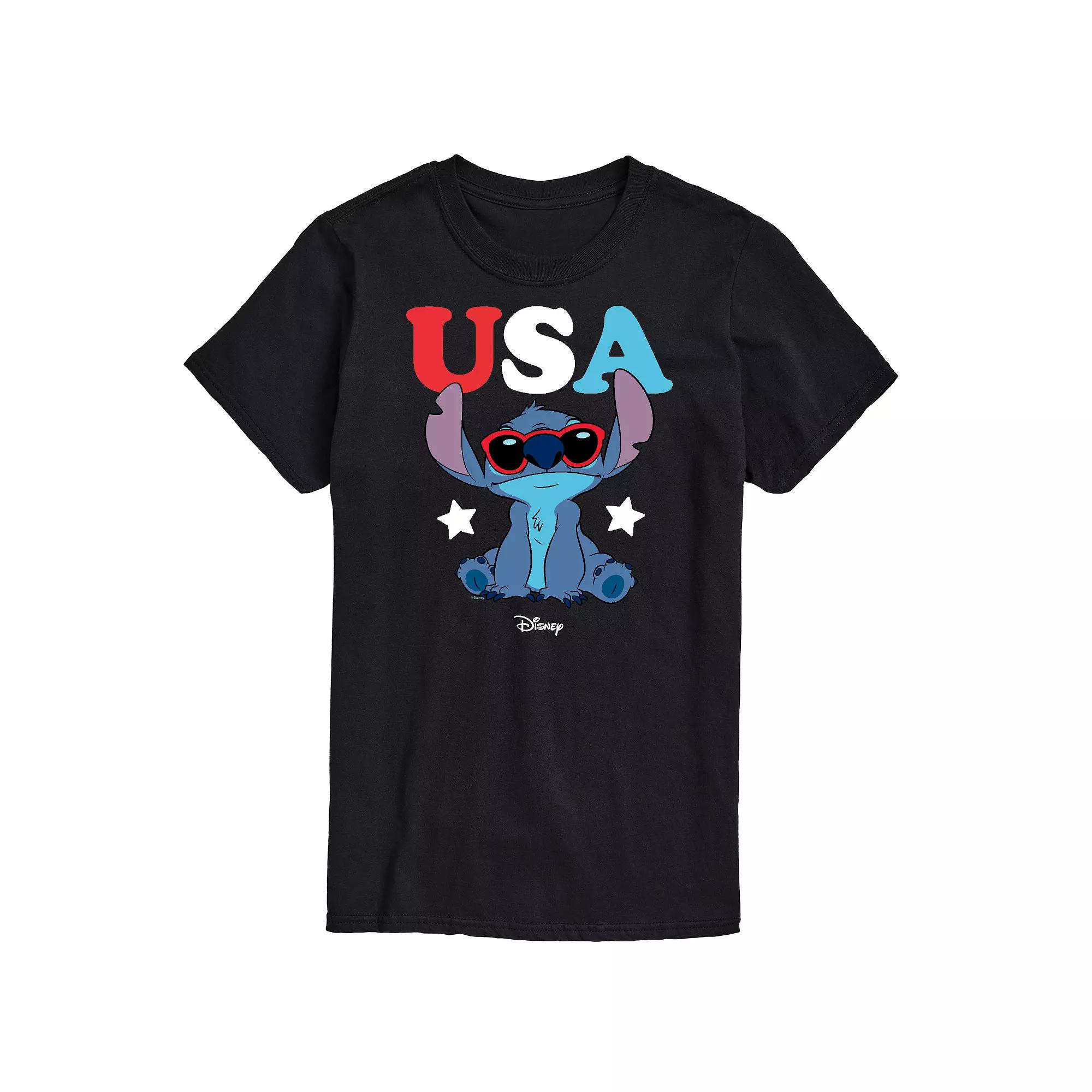 Disney's Lilo & Stitch Big & Tall USA Sunglass Graphic Tee, Men's,  Product Image