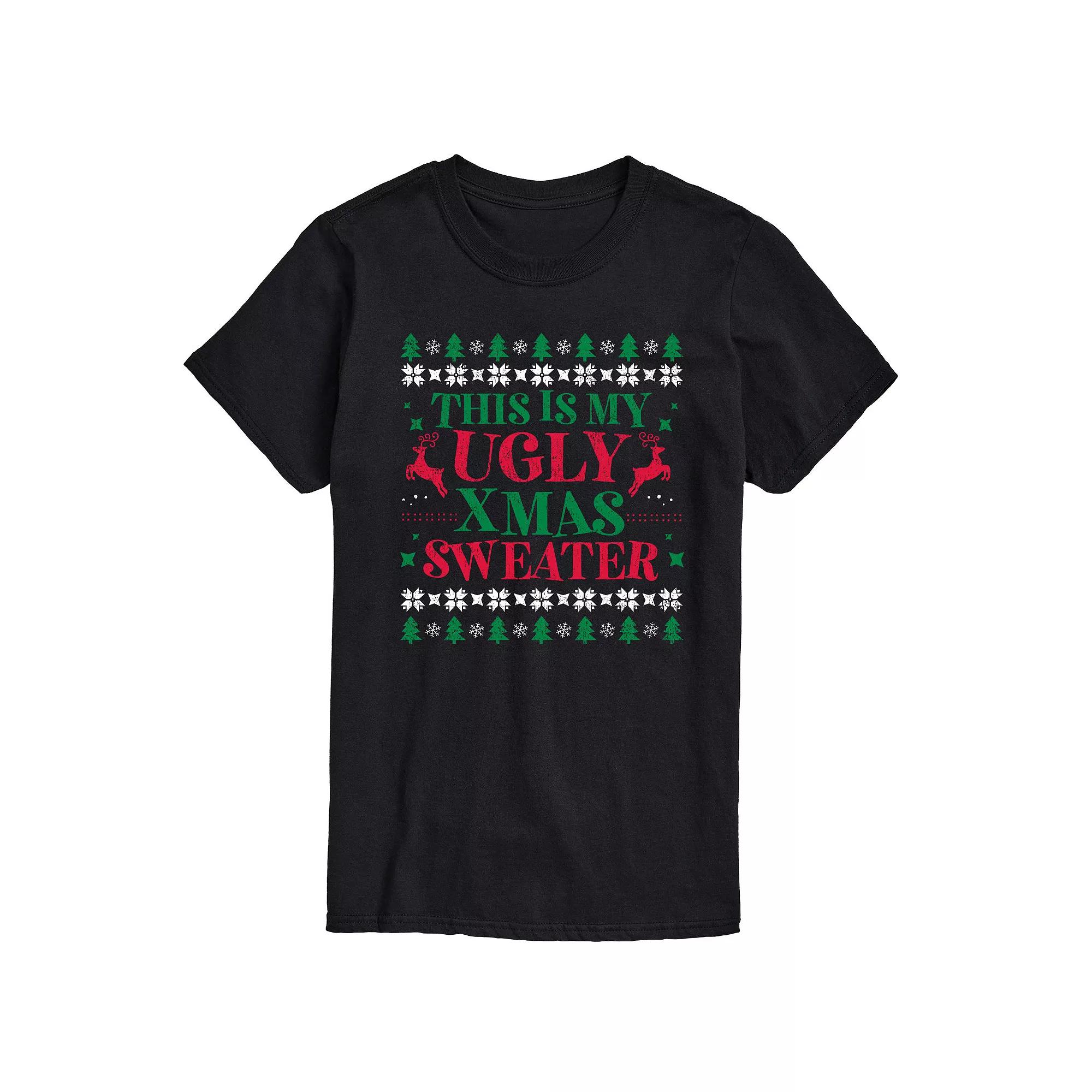 Big & Tall This Is My Ugly Xmas Sweater Graphic Tee, Men's,  Product Image