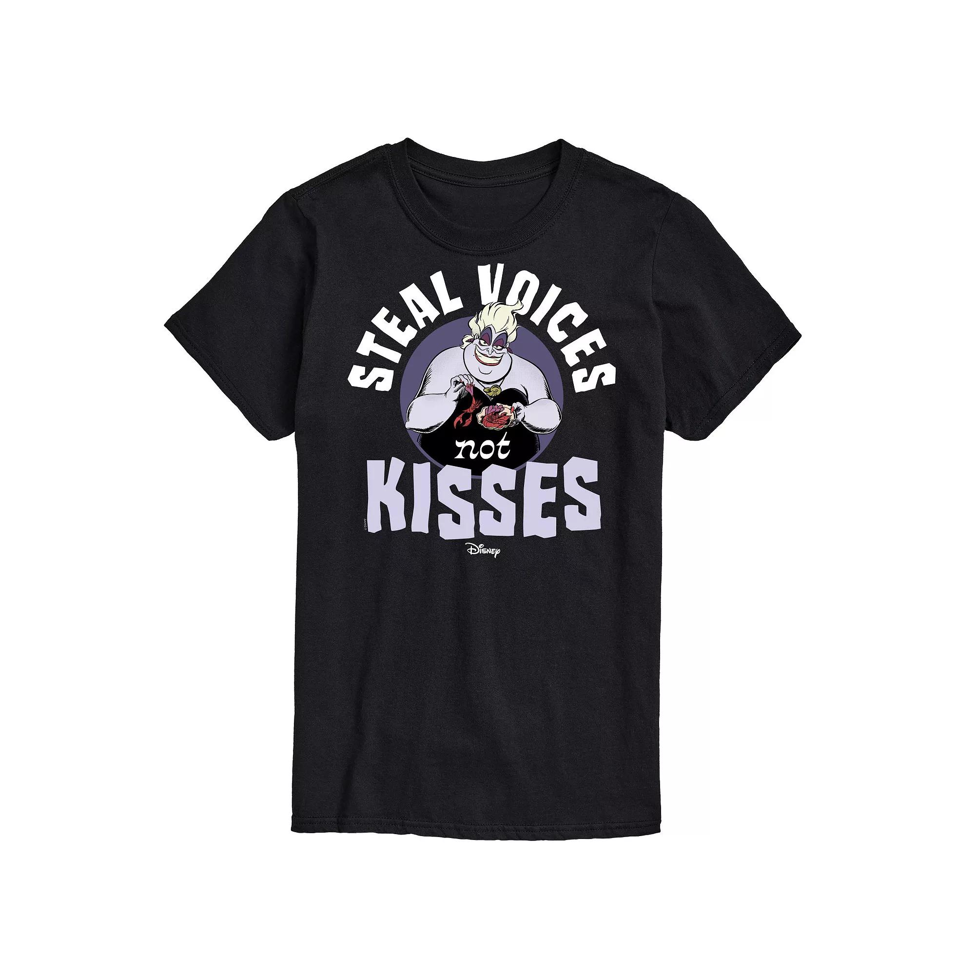 Disney Villains Men's Ursula Steal Voices Not Kisses Graphic Tee,  Product Image