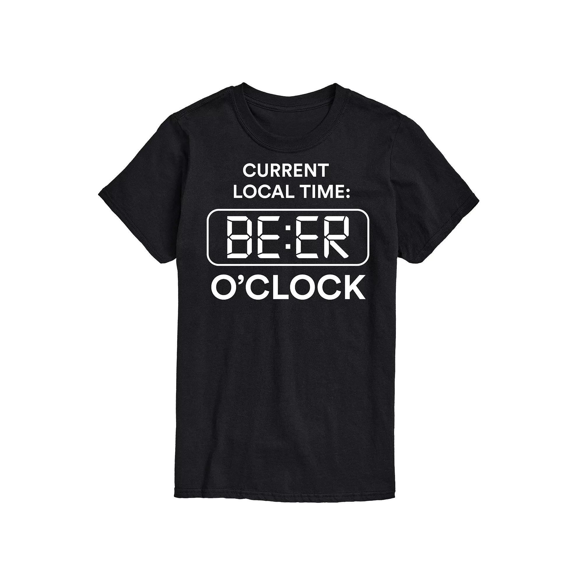 Big & Tall Beer Oclock Tee, Men's,  Product Image
