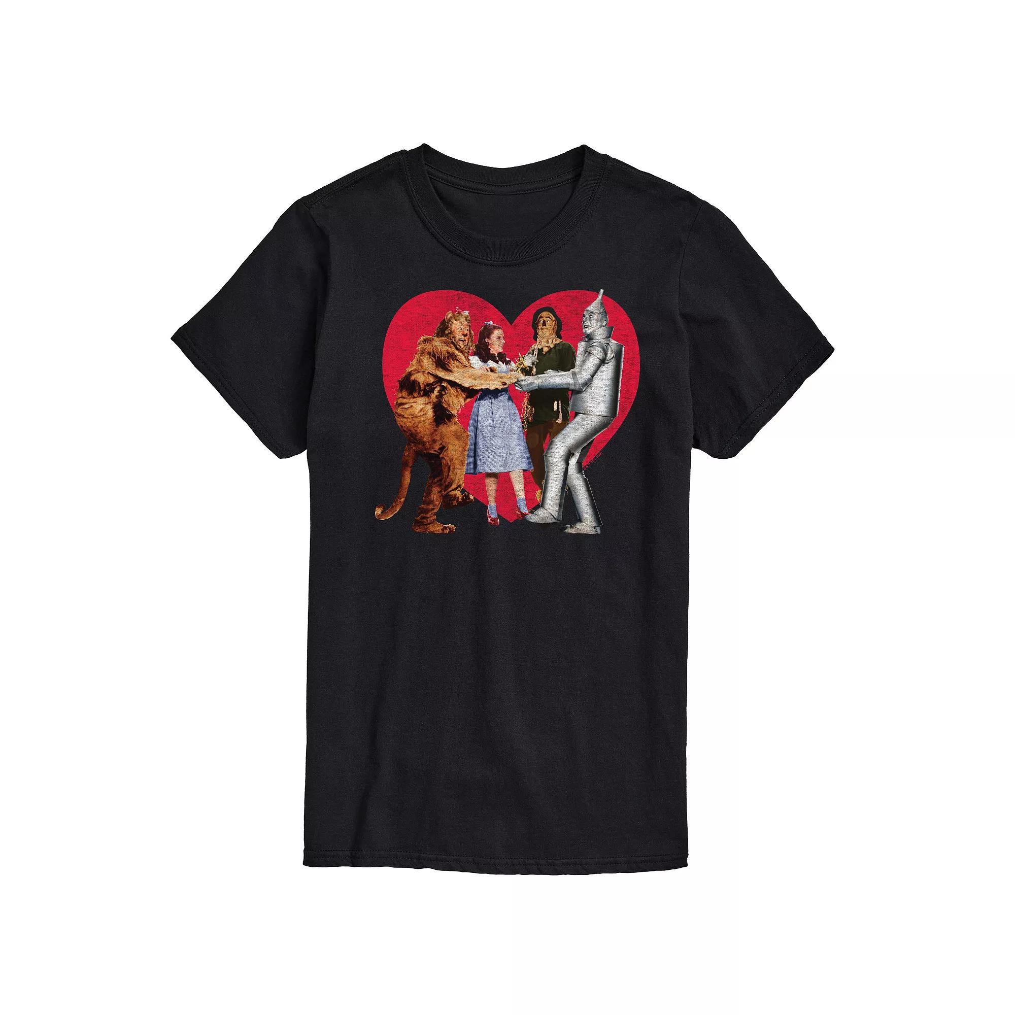 Men's Wizard Of Oz Group Photo Heart Graphic Tee,  Product Image