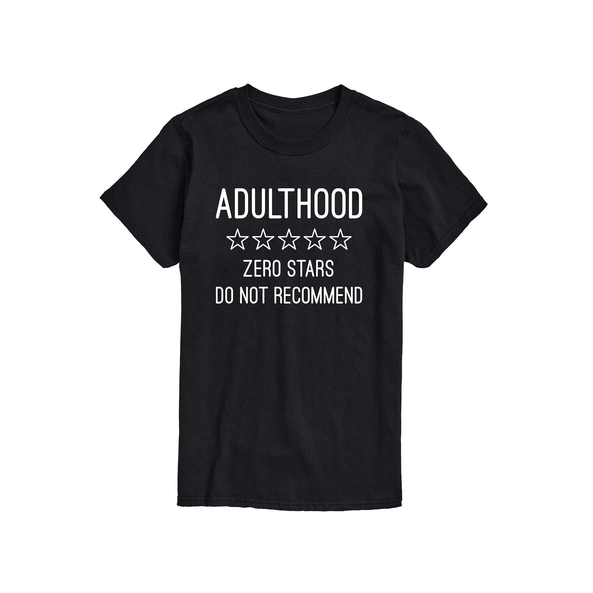 Big & Tall Adulthood Not Recommend Tee, Men's,  Product Image