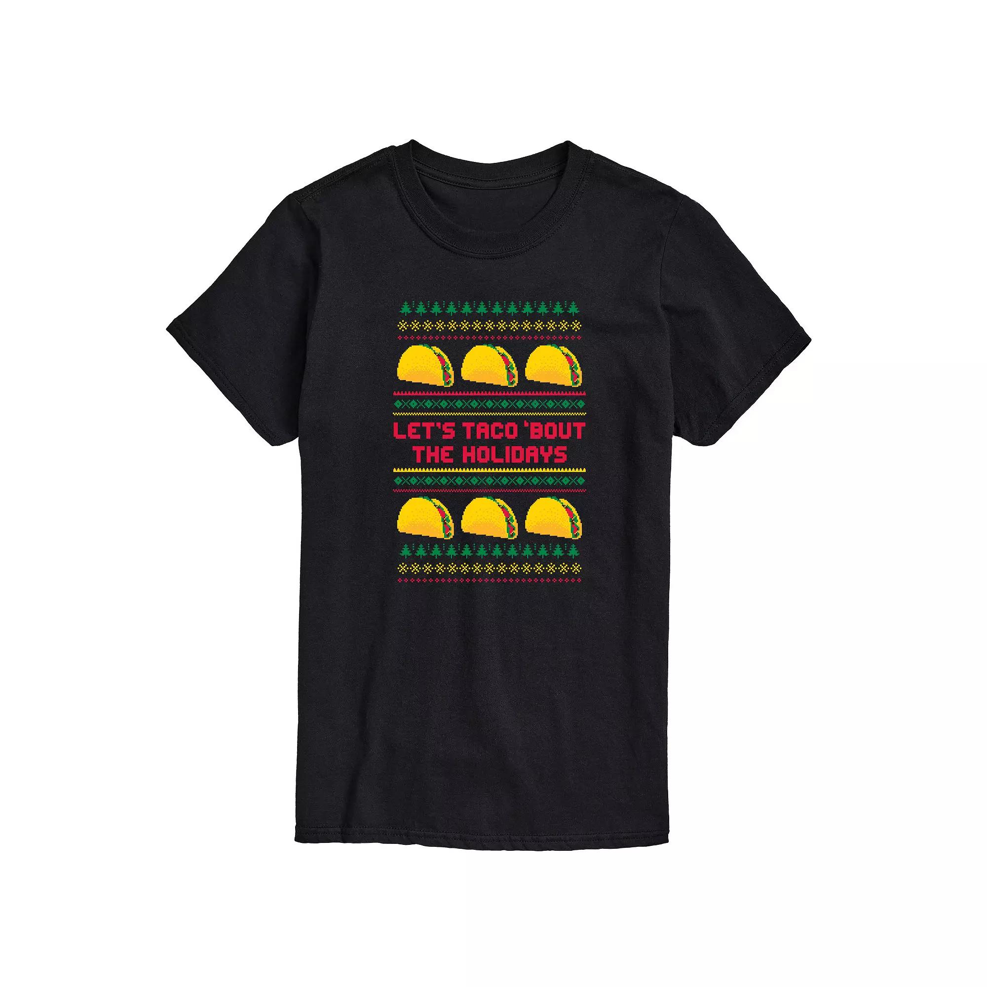 Big & Tall Lets Taco Bout The Holidays Graphic Tee, Men's,  Product Image