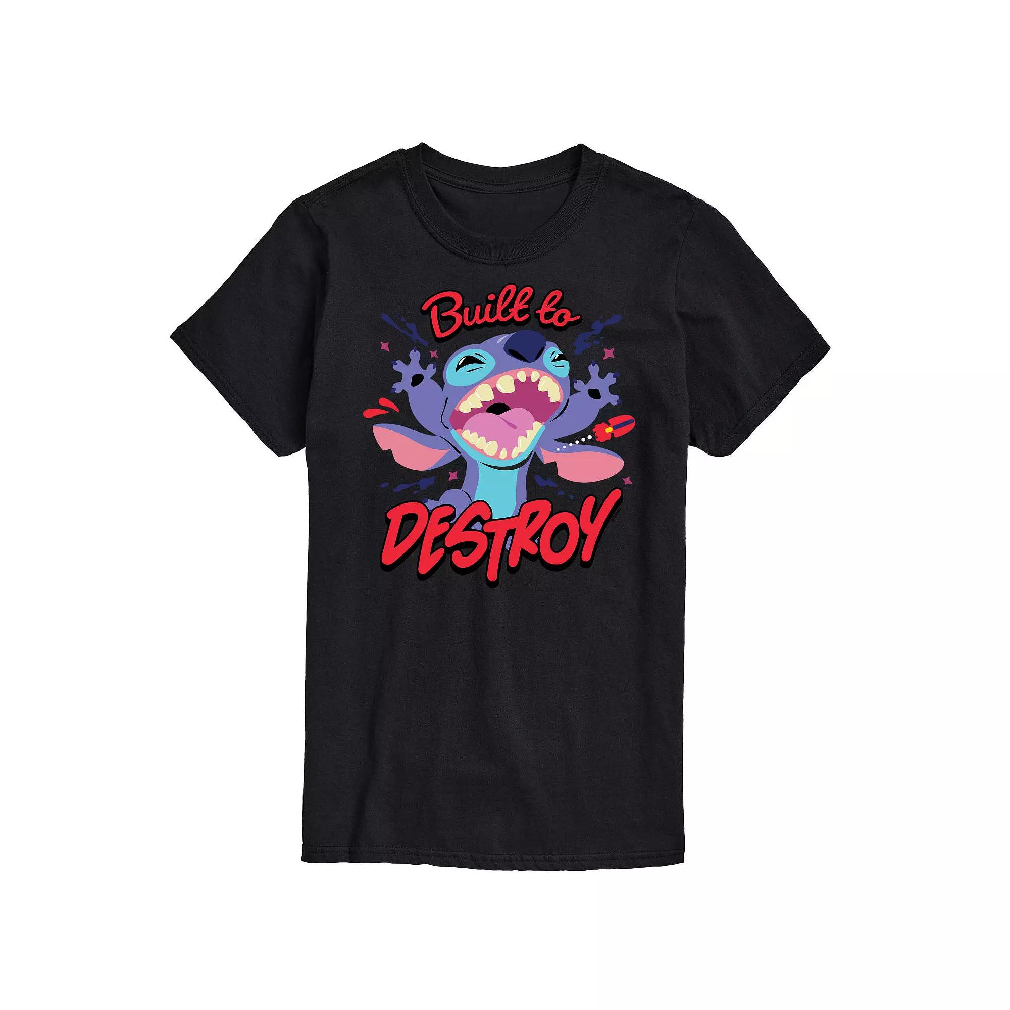 Disney's Lilo & Stitch Big & Tall Built To Destroy Graphic Tee, Men's,  Product Image