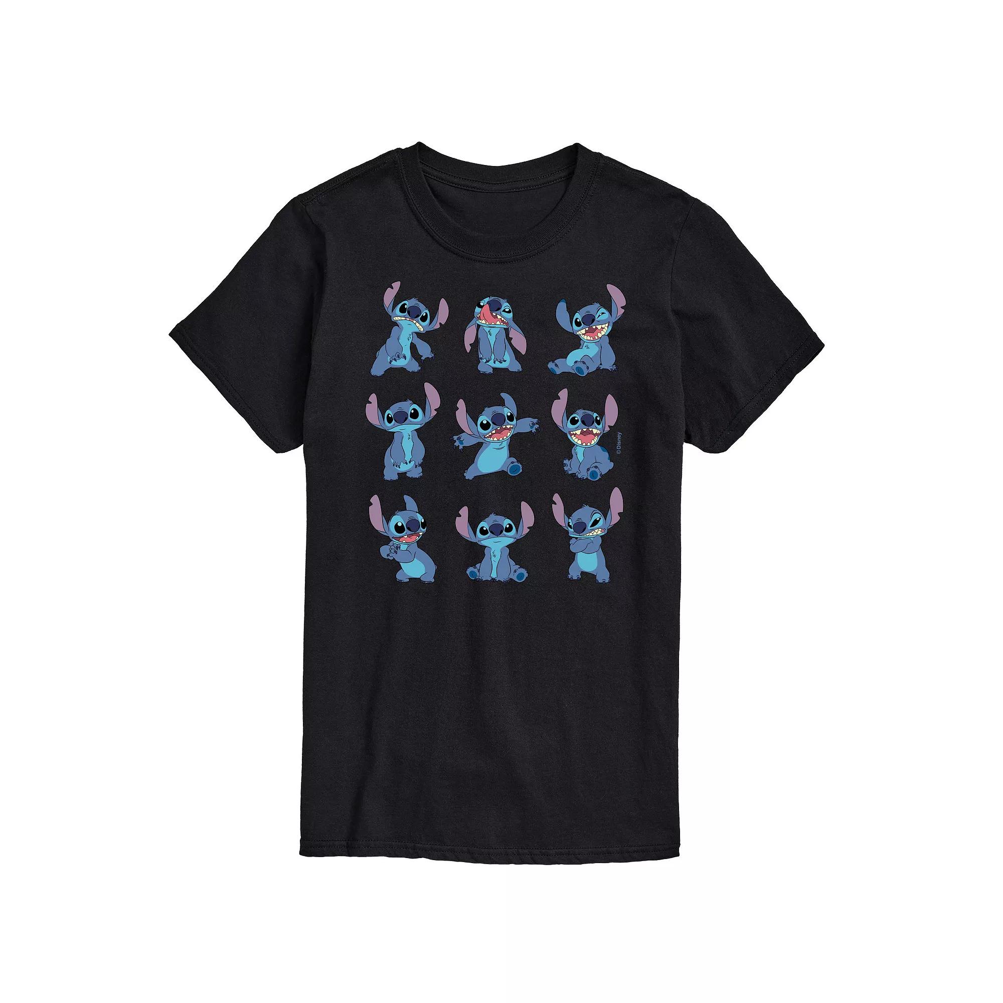 Disney's Lilo and Stitch Big & Tall Pose Grid Graphic Tee, Men's,  Product Image