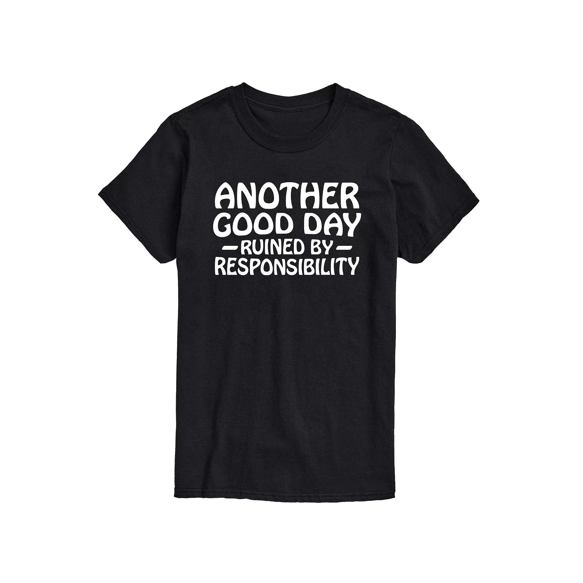 Big & Tall Another Good Day Ruined Responsibility Graphic Tee, Men's,  Product Image