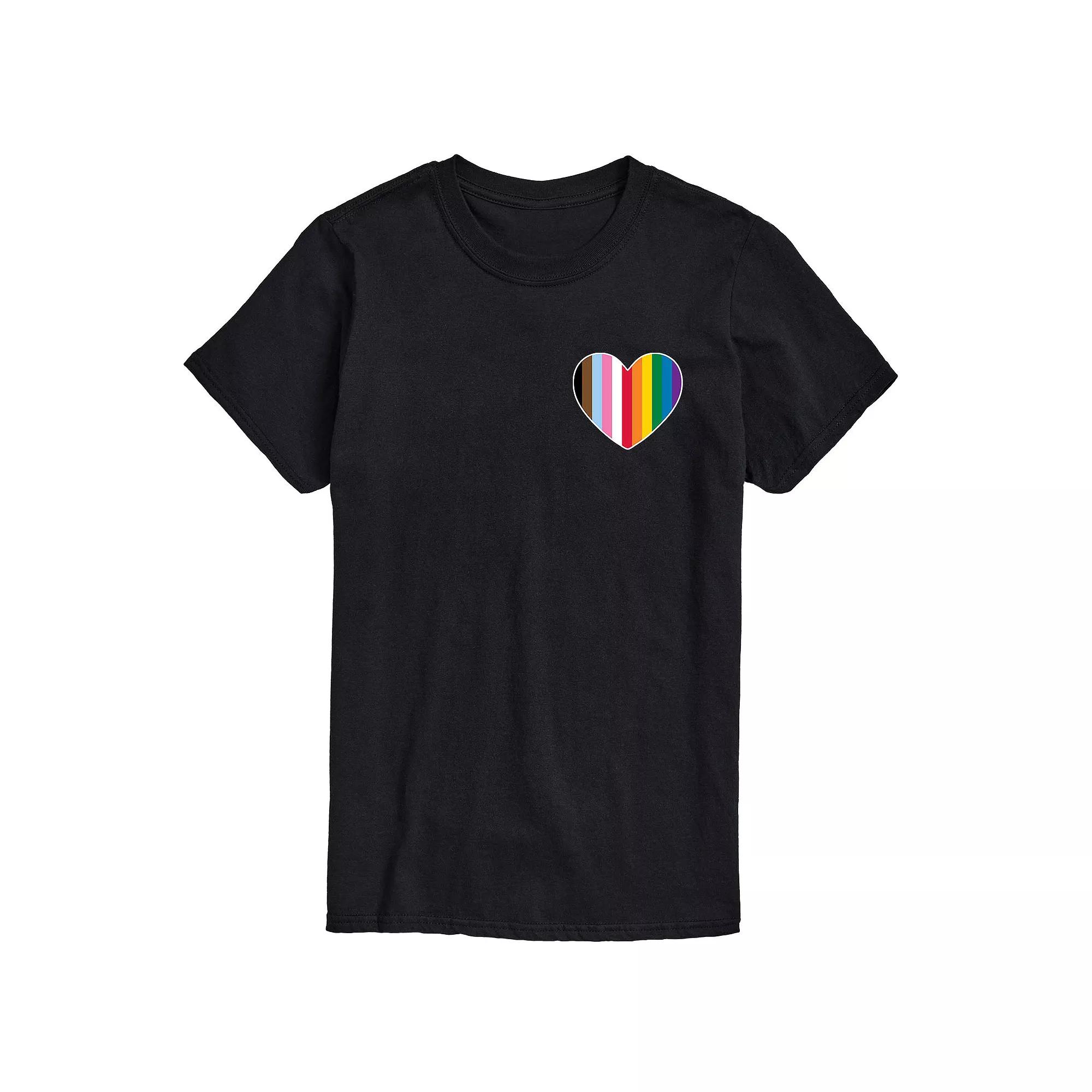 Big & Tall LGBTQ Flag Heart Graphic Tee, Men's,  Product Image