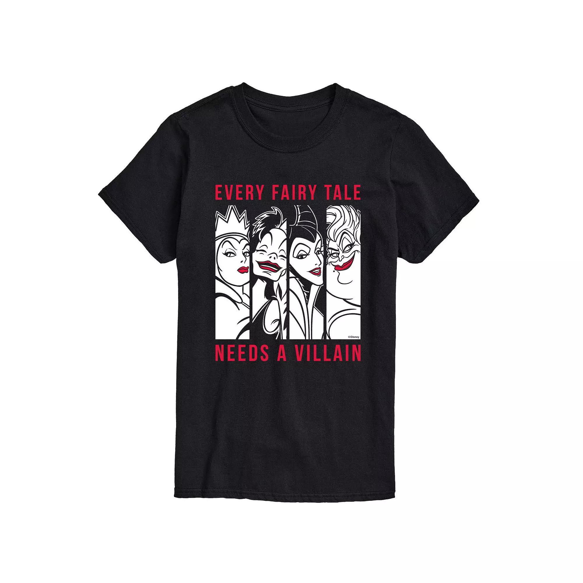 Disney Villains Men's Every Fairy Tale Needs a Villain Graphic Tee,  Product Image