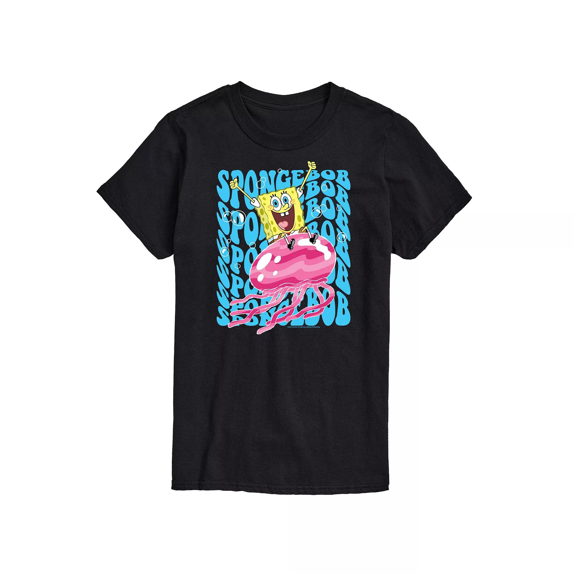Big & Tall SpongeBob SquarePants Riding The Jellyfish Graphic Tee, Men's,  Product Image